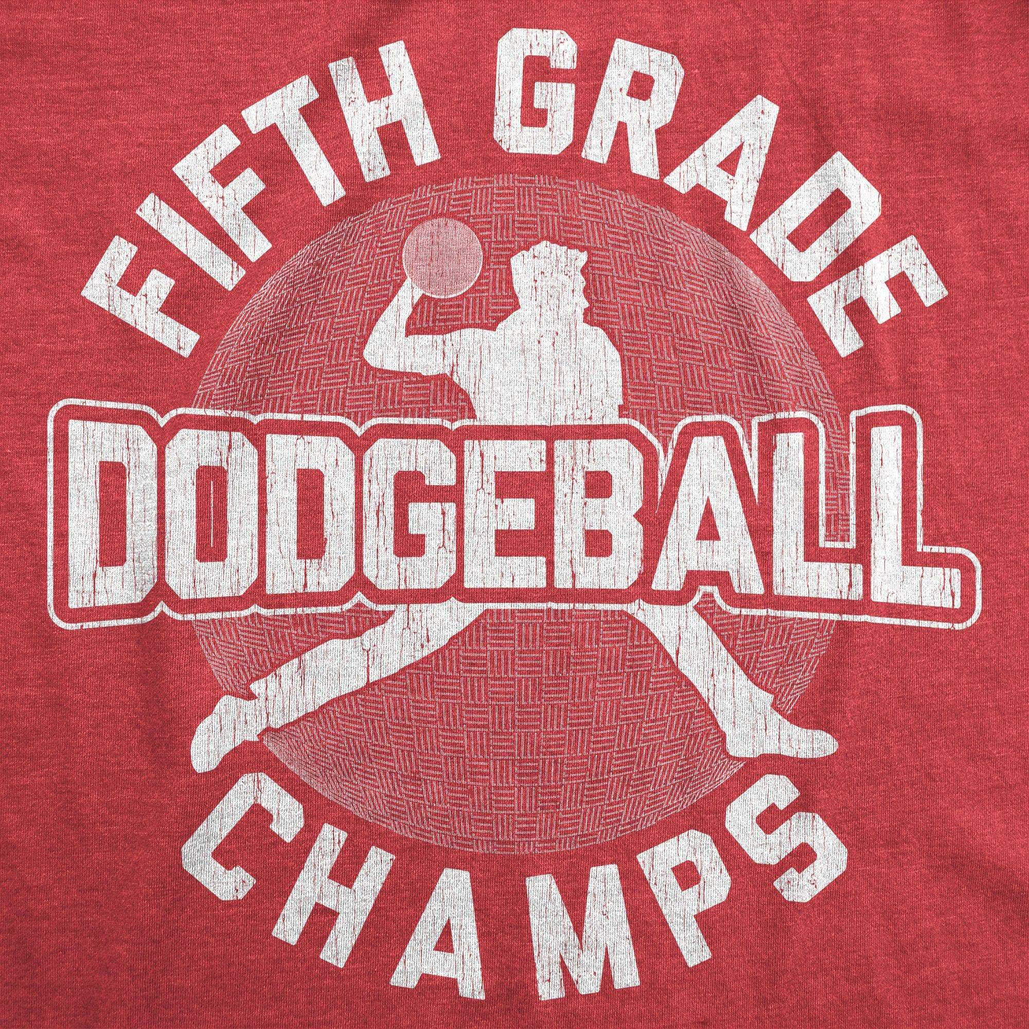 Fifth Grade Dodgeball Champs Men's Tshirt  -  Crazy Dog T-Shirts