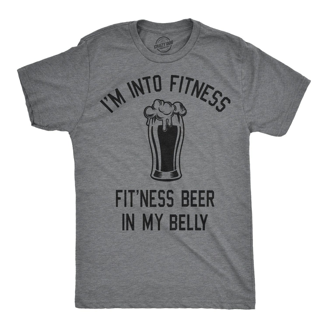 Fitness Beer In My Belly Men's Tshirt  -  Crazy Dog T-Shirts