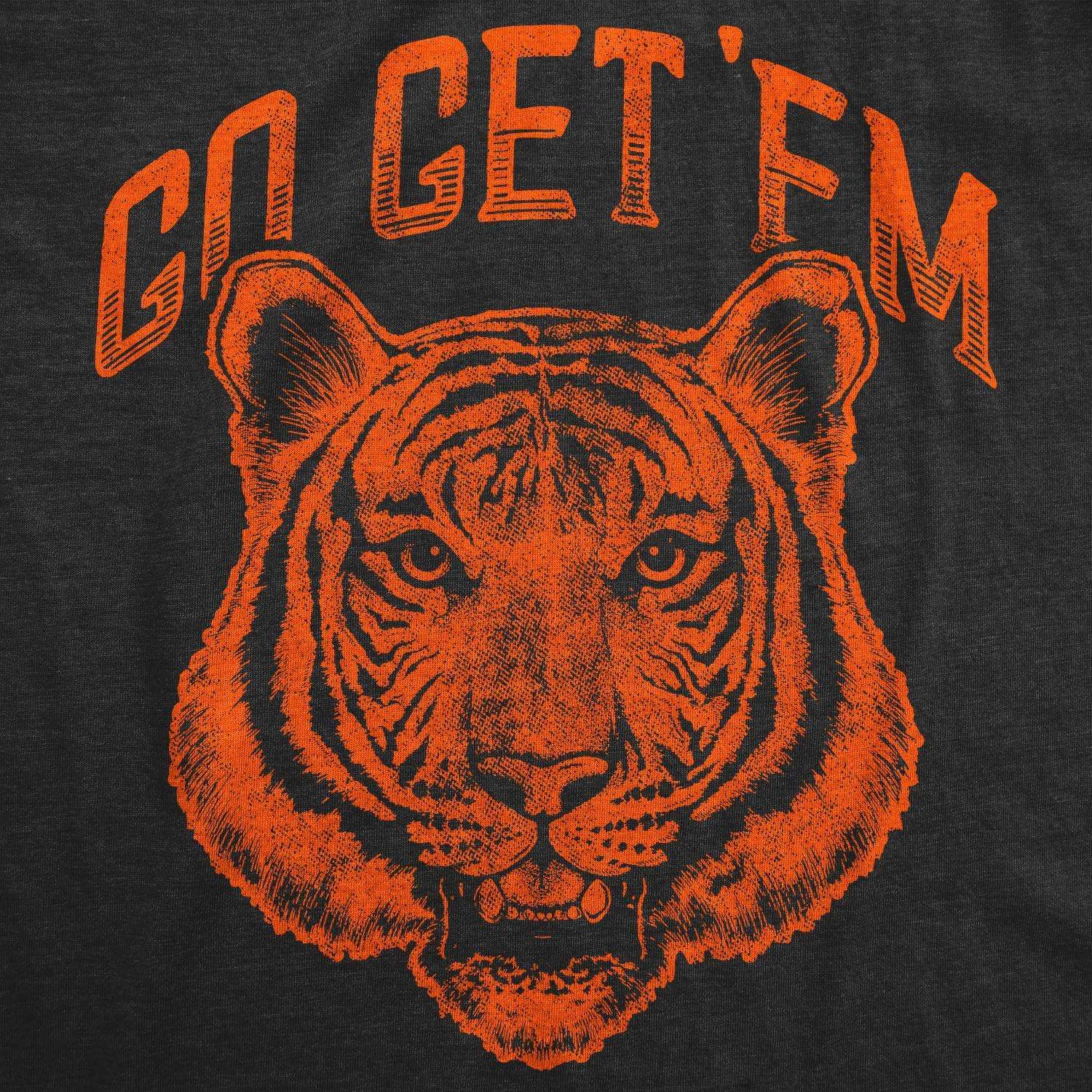 Go Get 'Em Tiger Men's Tshirt  -  Crazy Dog T-Shirts