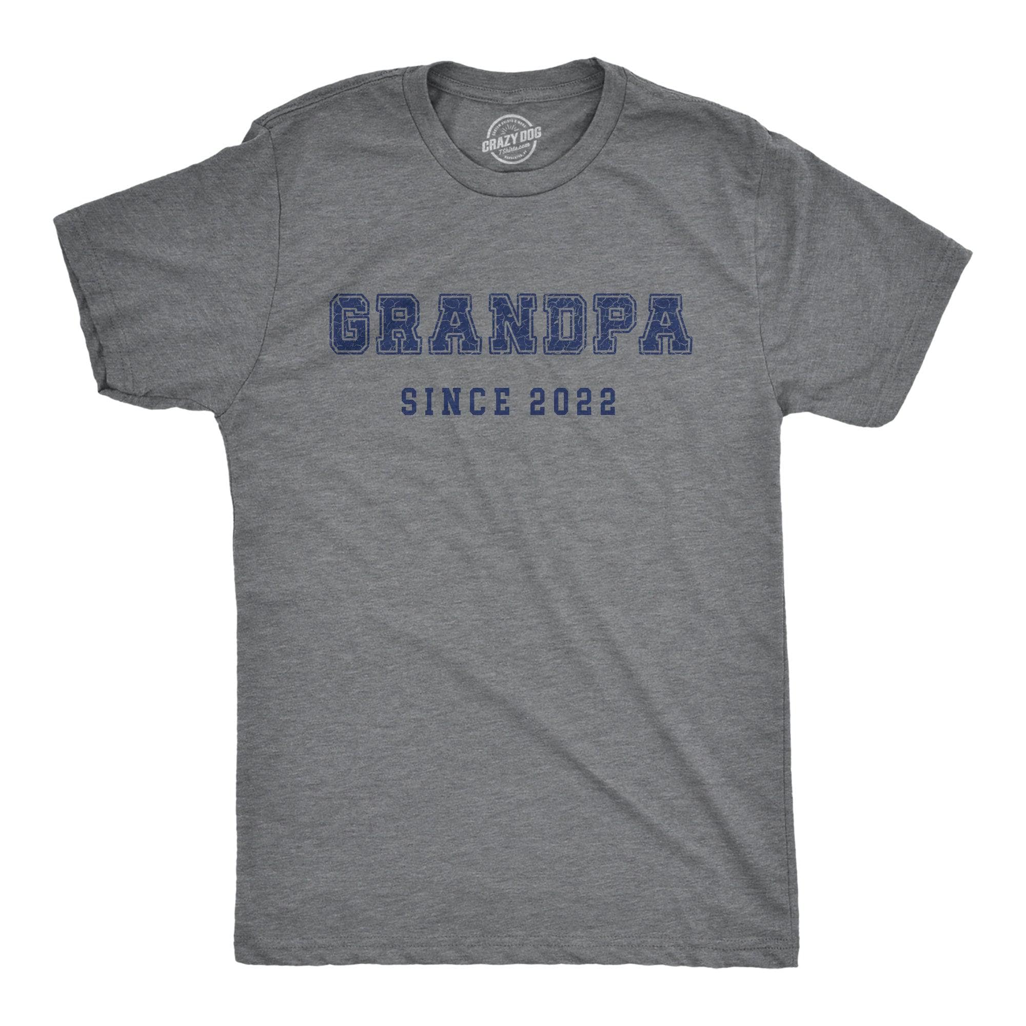 Grandpa Since 2022 Men's Tshirt  -  Crazy Dog T-Shirts