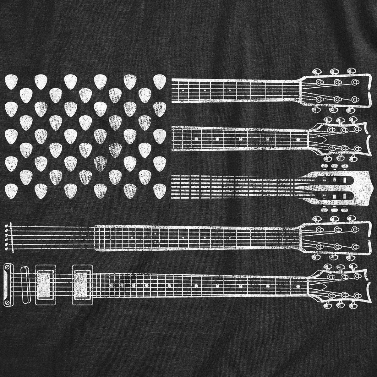 Guitar Flag Men&#39;s Tshirt - Crazy Dog T-Shirts
