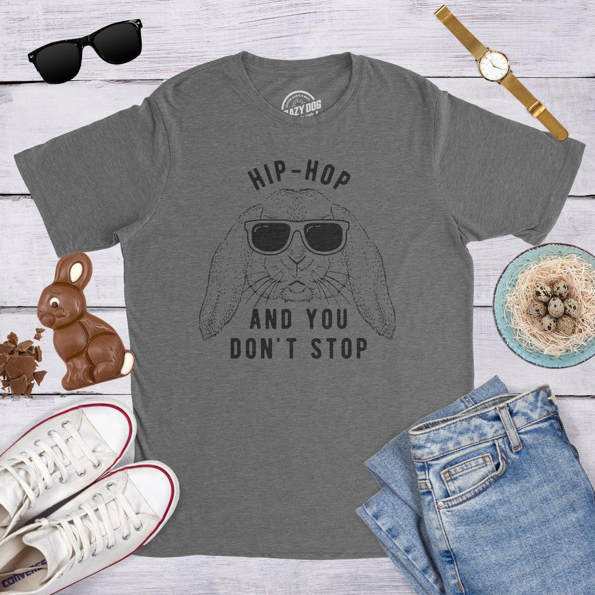 Hip-Hop And You Don&#39;t Stop Men&#39;s Tshirt  -  Crazy Dog T-Shirts