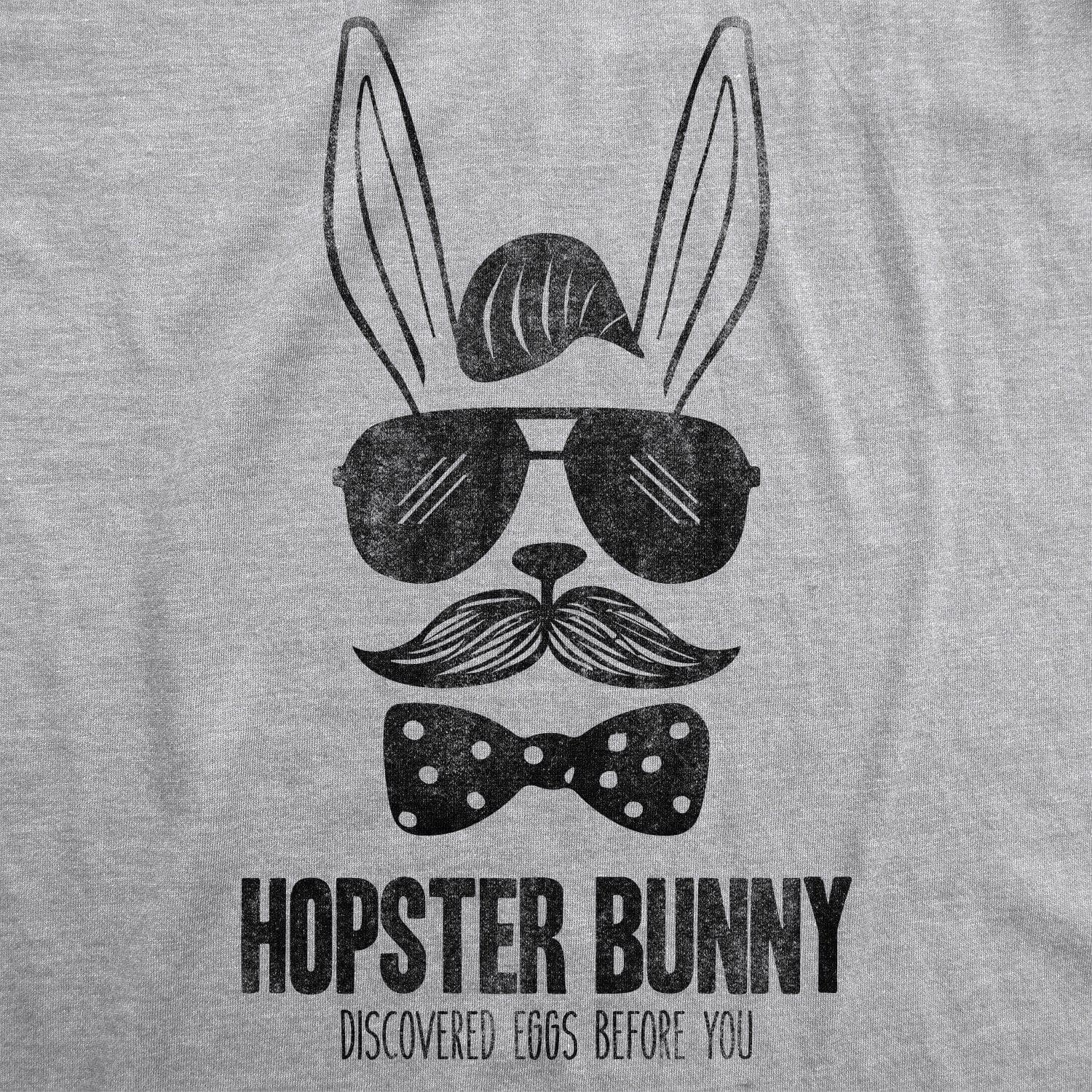 Hipster Bunny Discovered Eggs Before You Men's Tshirt  -  Crazy Dog T-Shirts