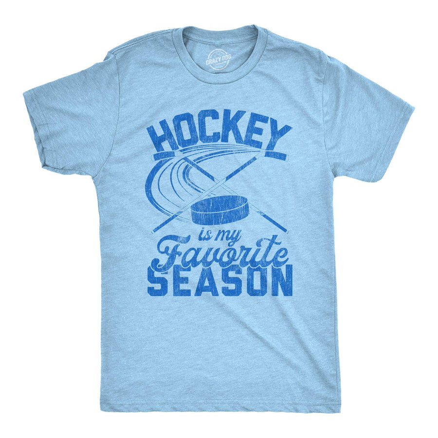 Hockey Is My Favorite Season Men's Tshirt - Crazy Dog T-Shirts