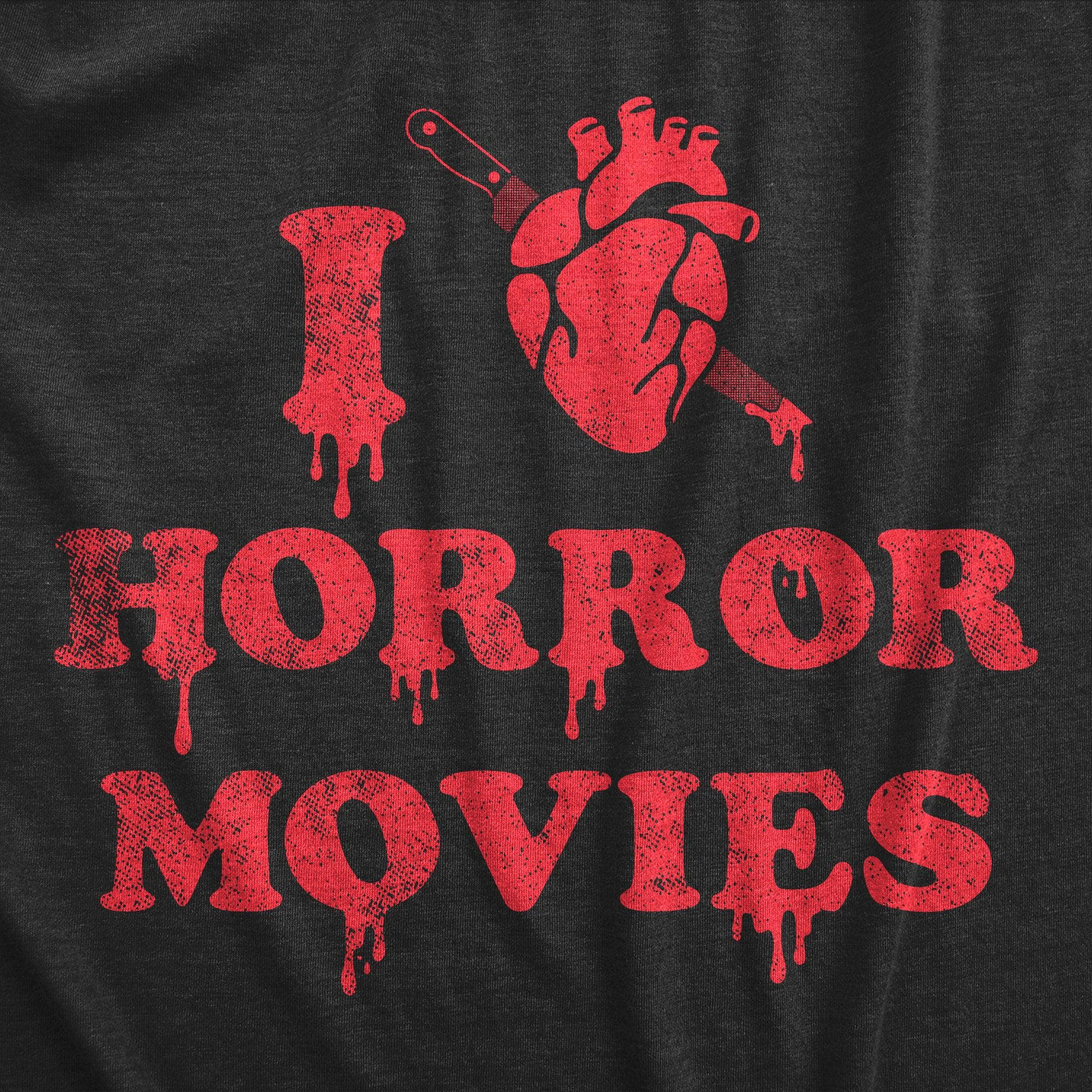 I Heart Horror Movies Men's Tshirt  -  Crazy Dog T-Shirts