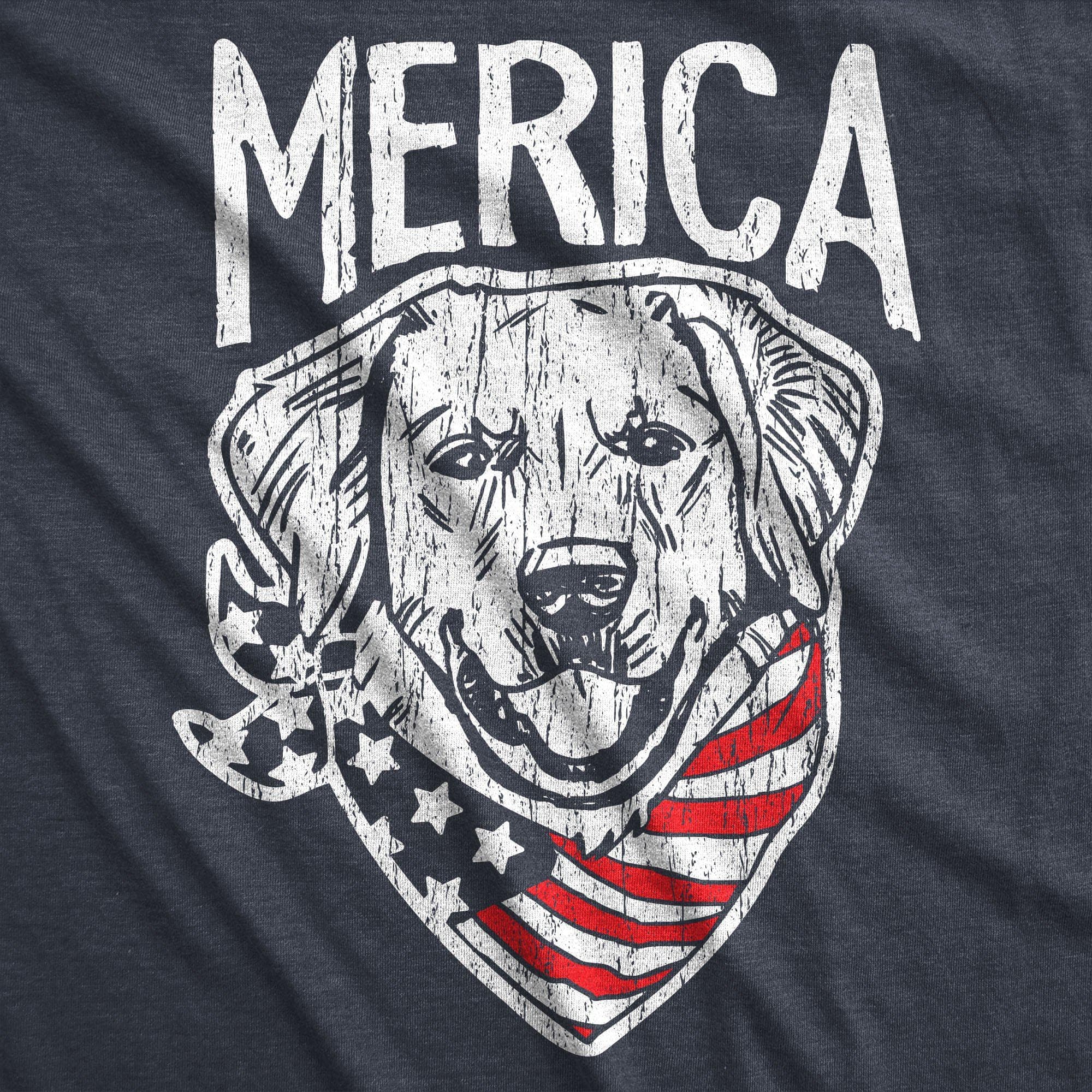 Merica Dog Men's Tshirt - Crazy Dog T-Shirts