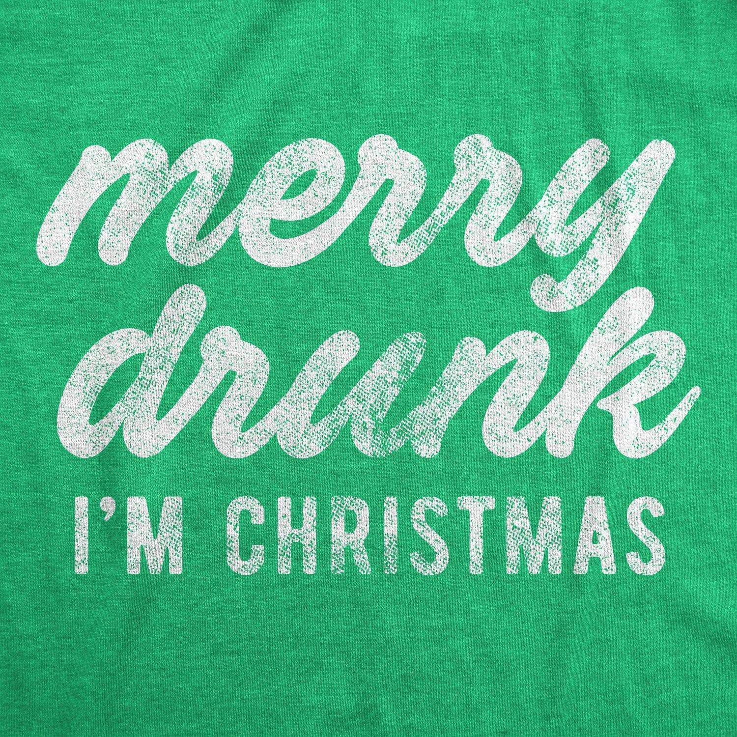 Merry Drunk I'm Christmas Men's Tshirt - Crazy Dog T-Shirts
