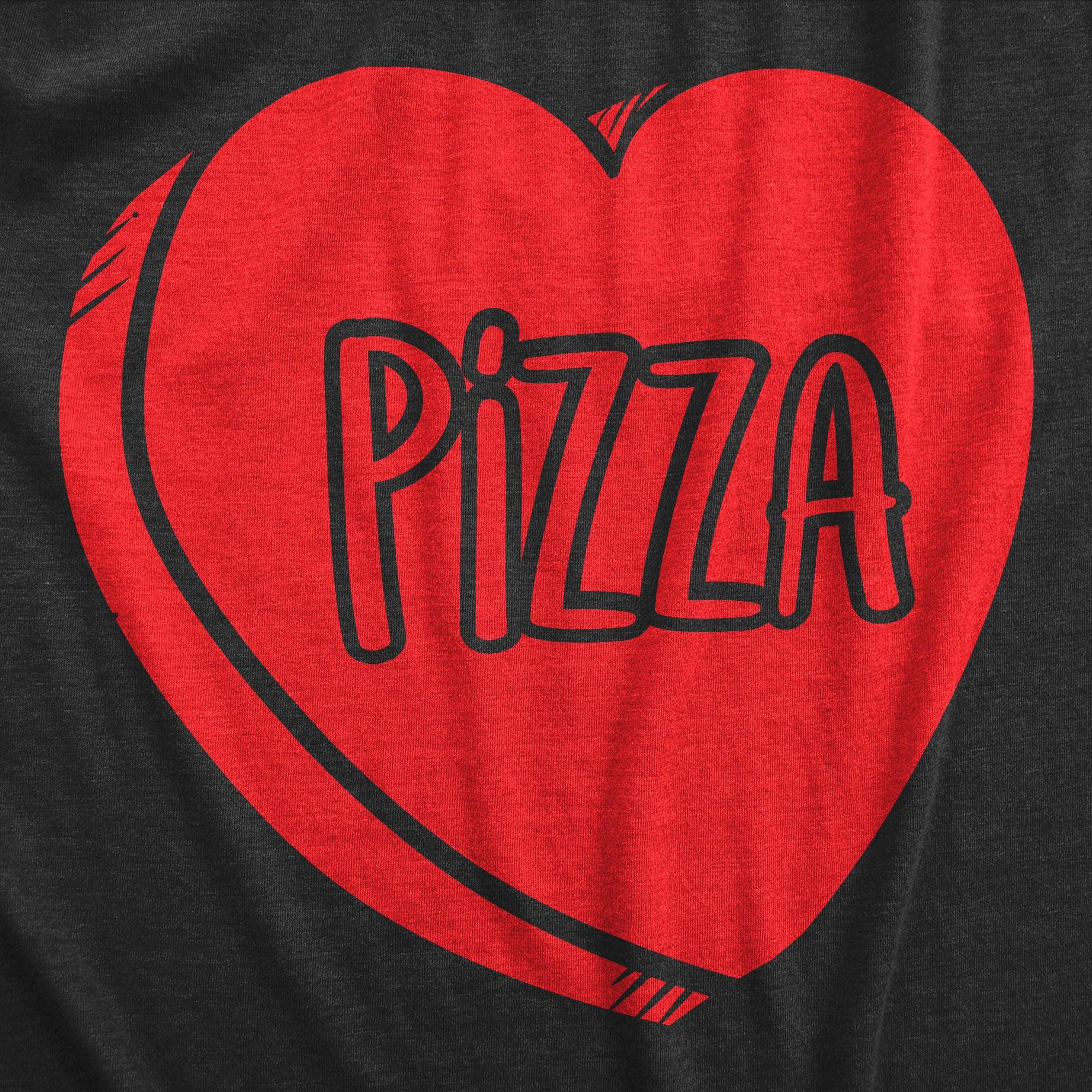 Pizza Candy Heart Men's Tshirt  -  Crazy Dog T-Shirts