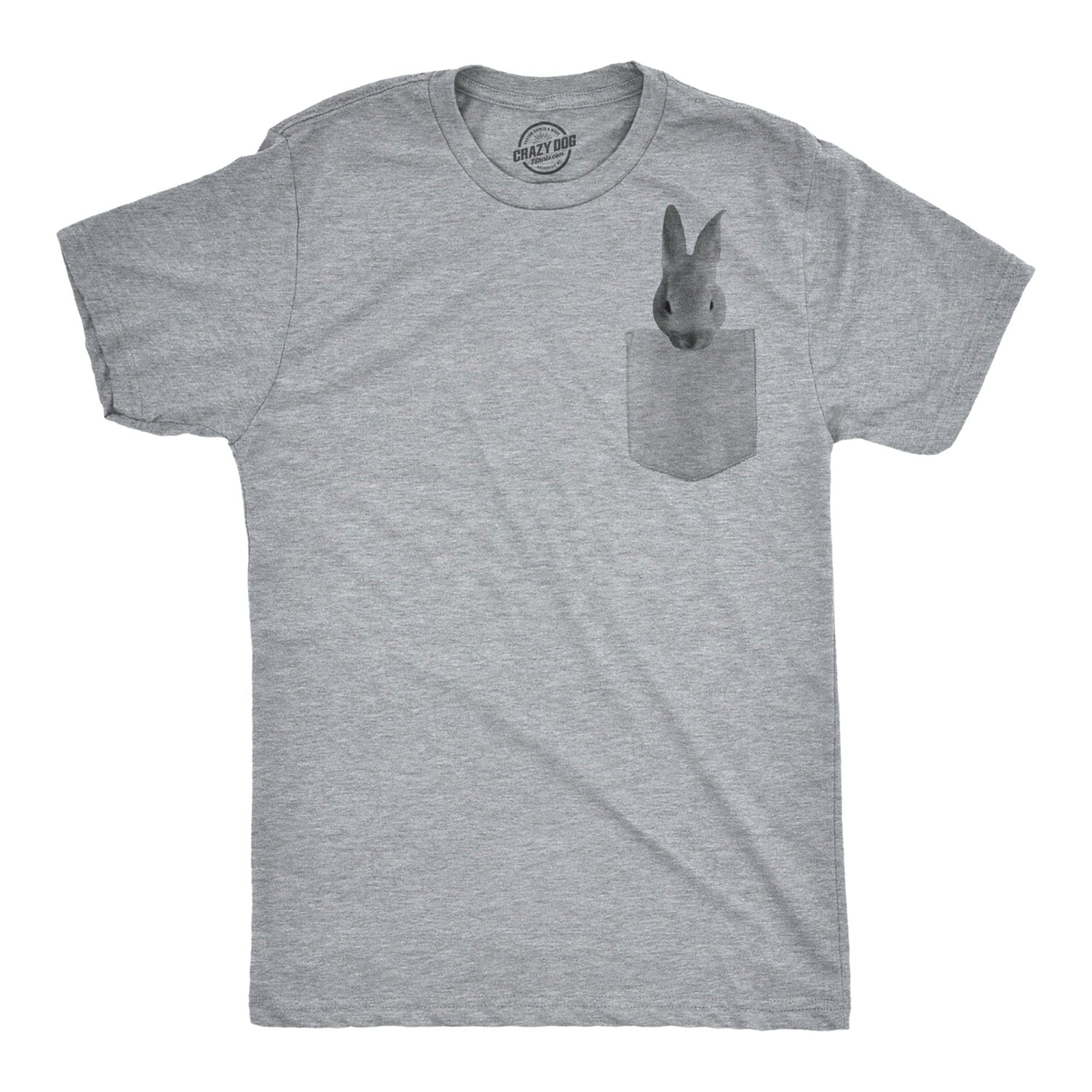 Pocket Bunny Men's Tshirt  -  Crazy Dog T-Shirts