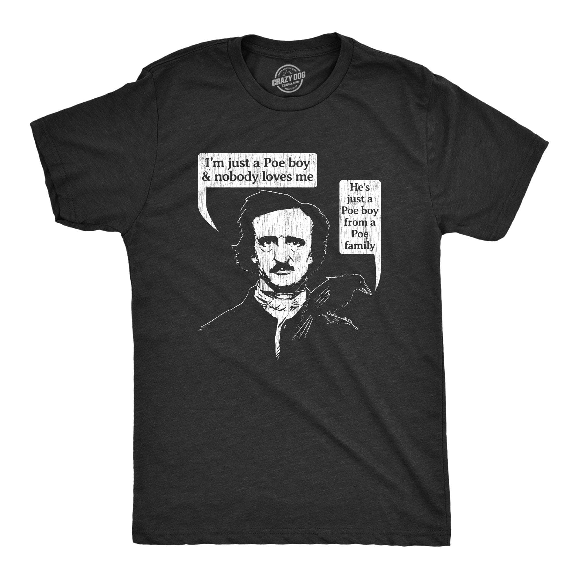 Poe Boy Men's Tshirt - Crazy Dog T-Shirts
