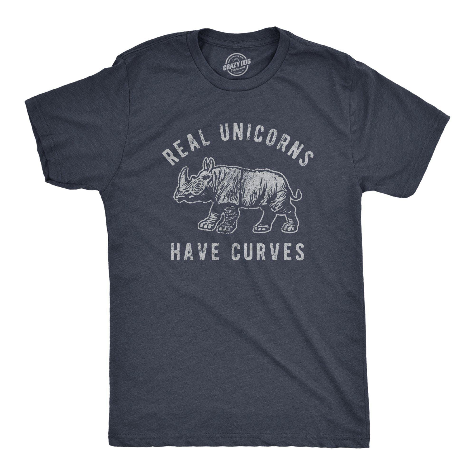 Real Unicorns Have Curves Men's Tshirt - Crazy Dog T-Shirts