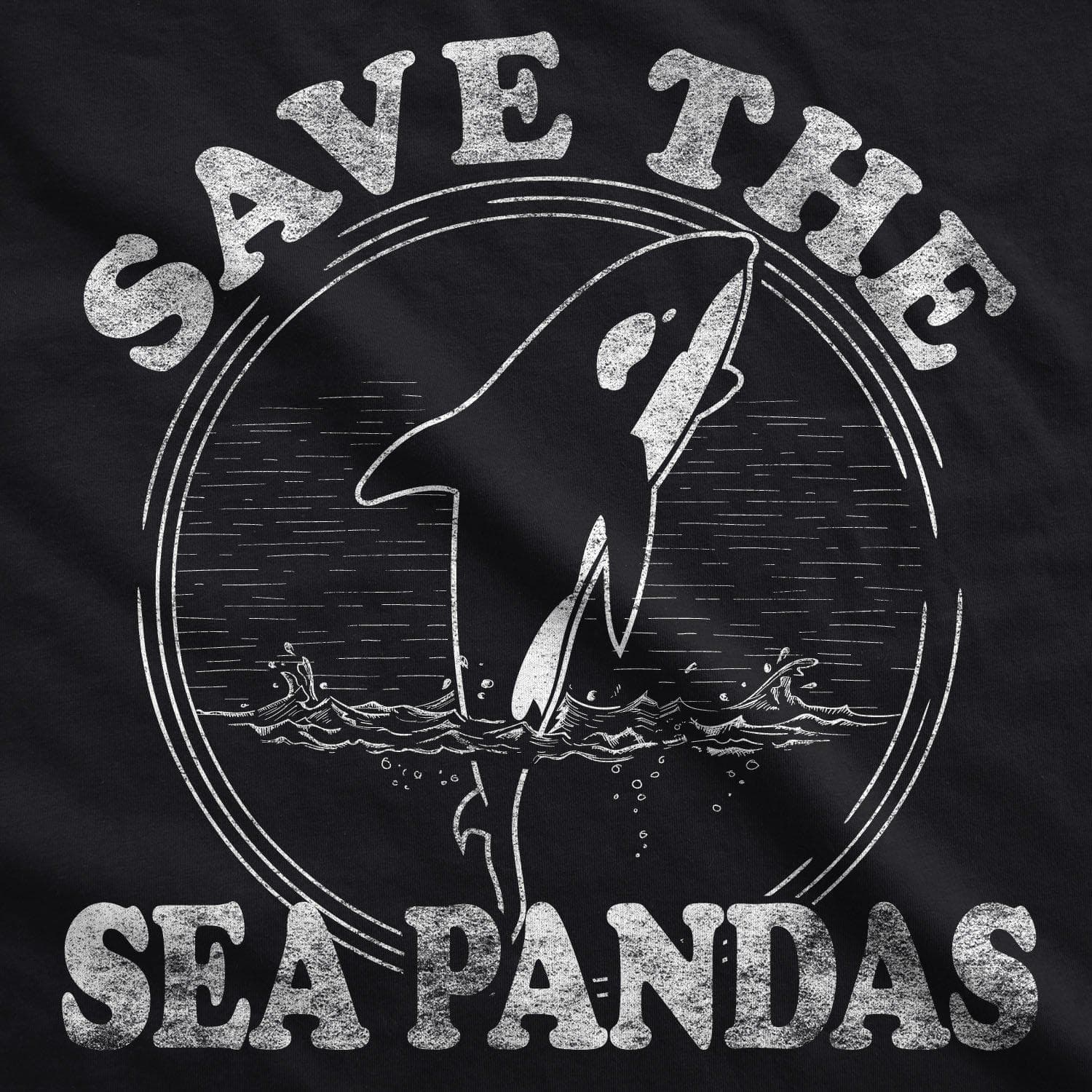 Save The Sea Pandas Men's Tshirt  -  Crazy Dog T-Shirts