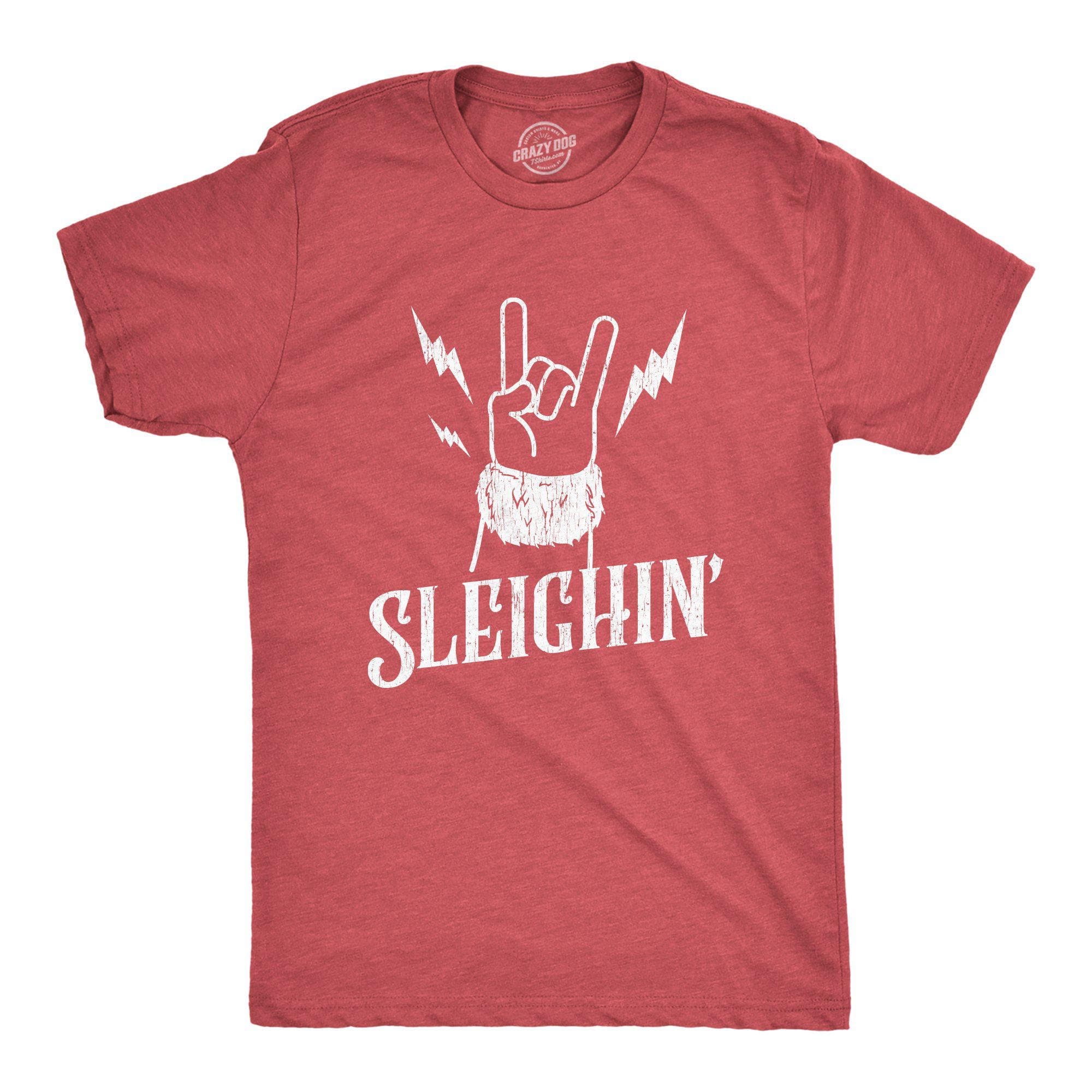 Sleighin Men's Tshirt - Crazy Dog T-Shirts