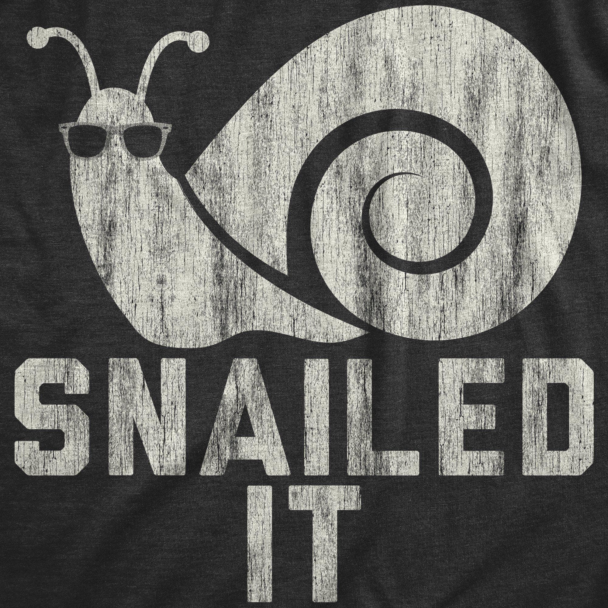 Snailed It Men's Tshirt - Crazy Dog T-Shirts