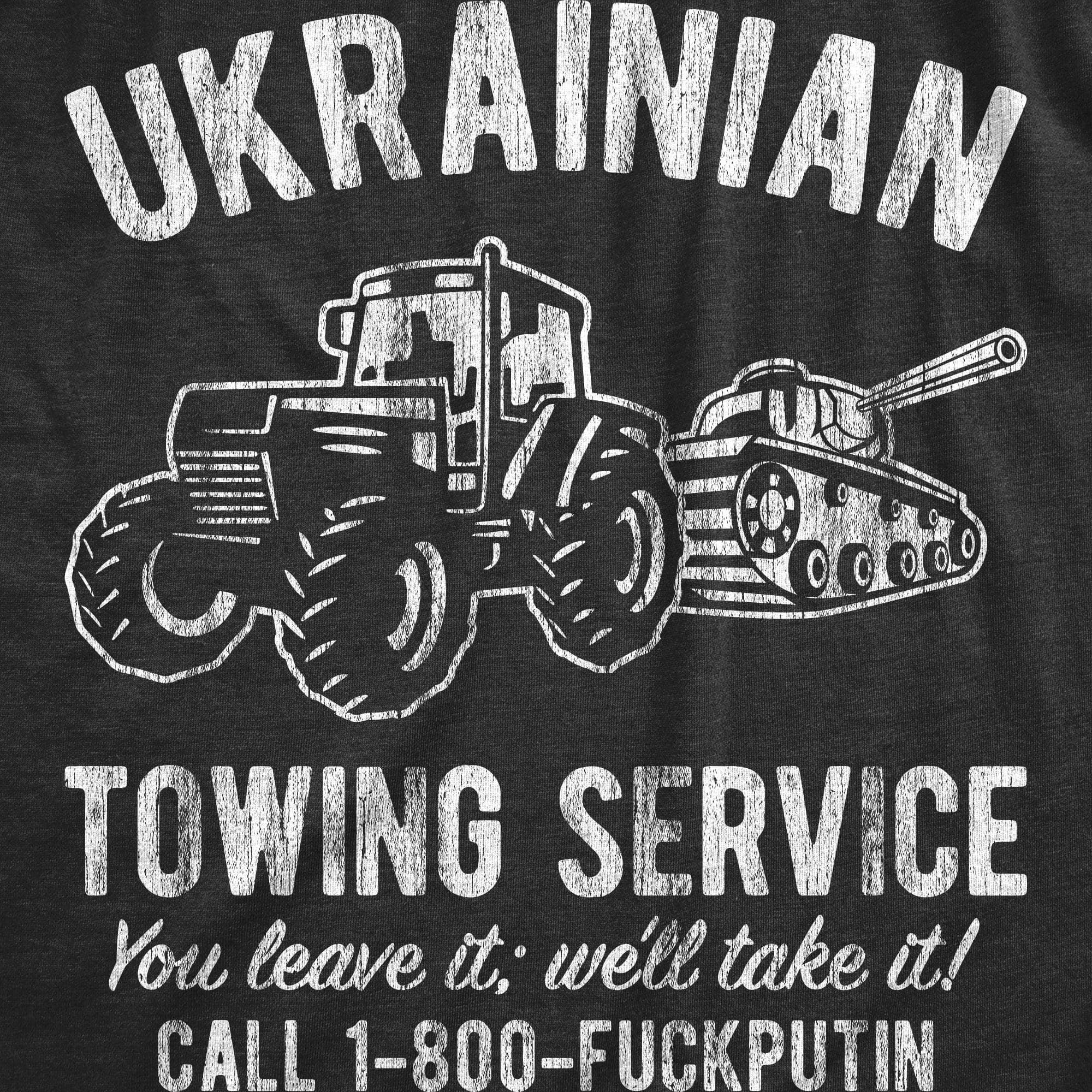 Ukrainian Towing Service Men's Tshirt  -  Crazy Dog T-Shirts