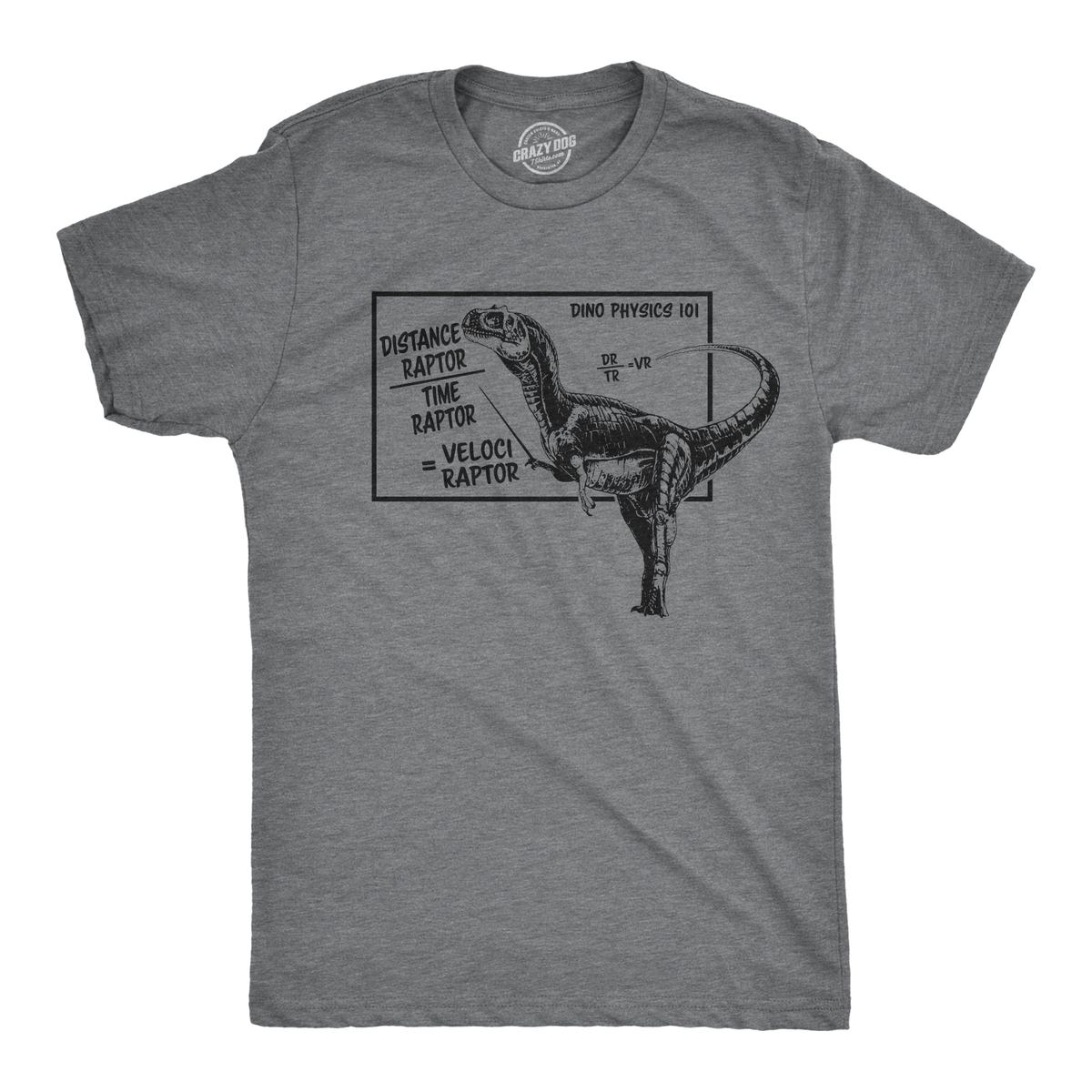 Velociraptor Men&#39;s Tshirt  -  Crazy Dog T-Shirts