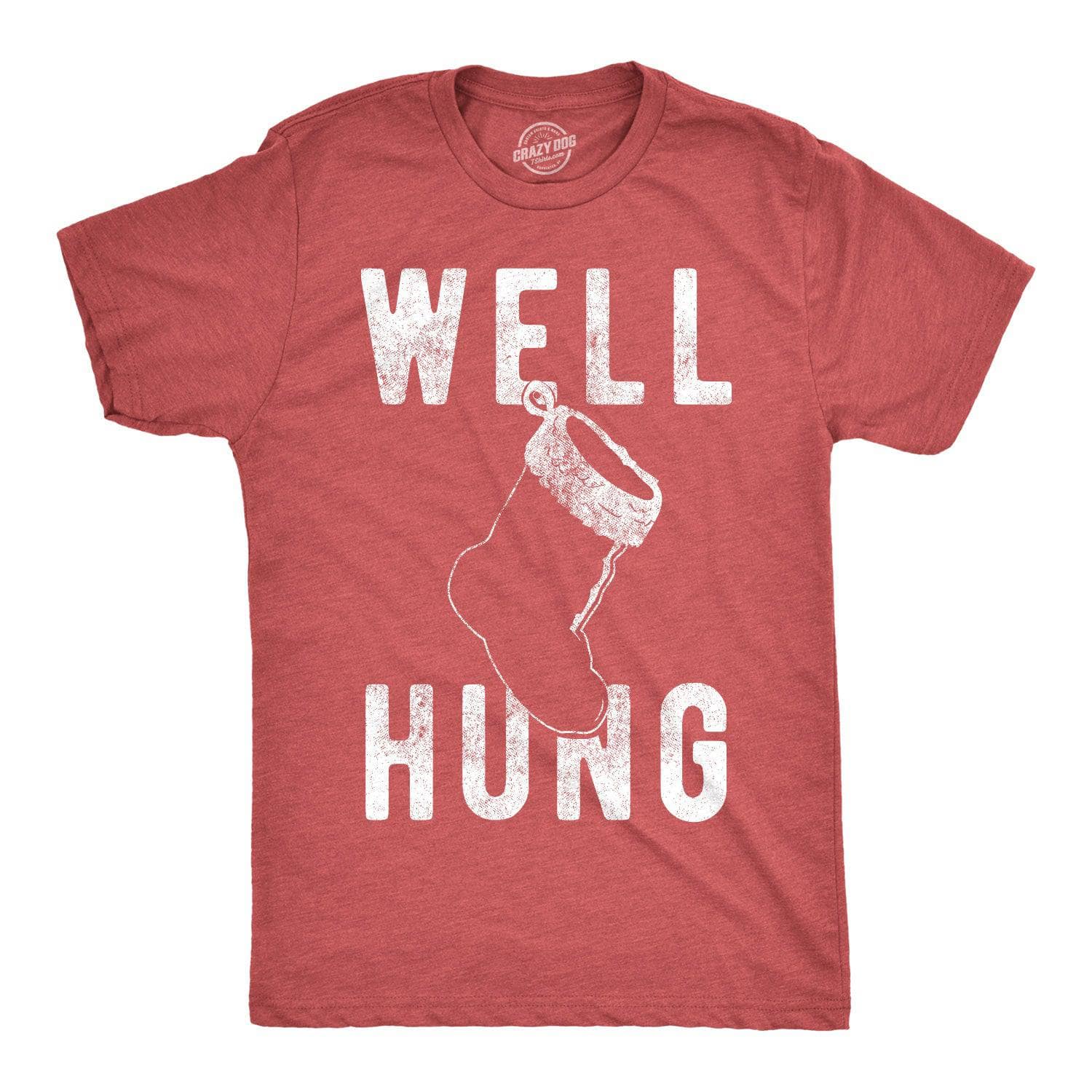 Well Hung Men's Tshirt  -  Crazy Dog T-Shirts