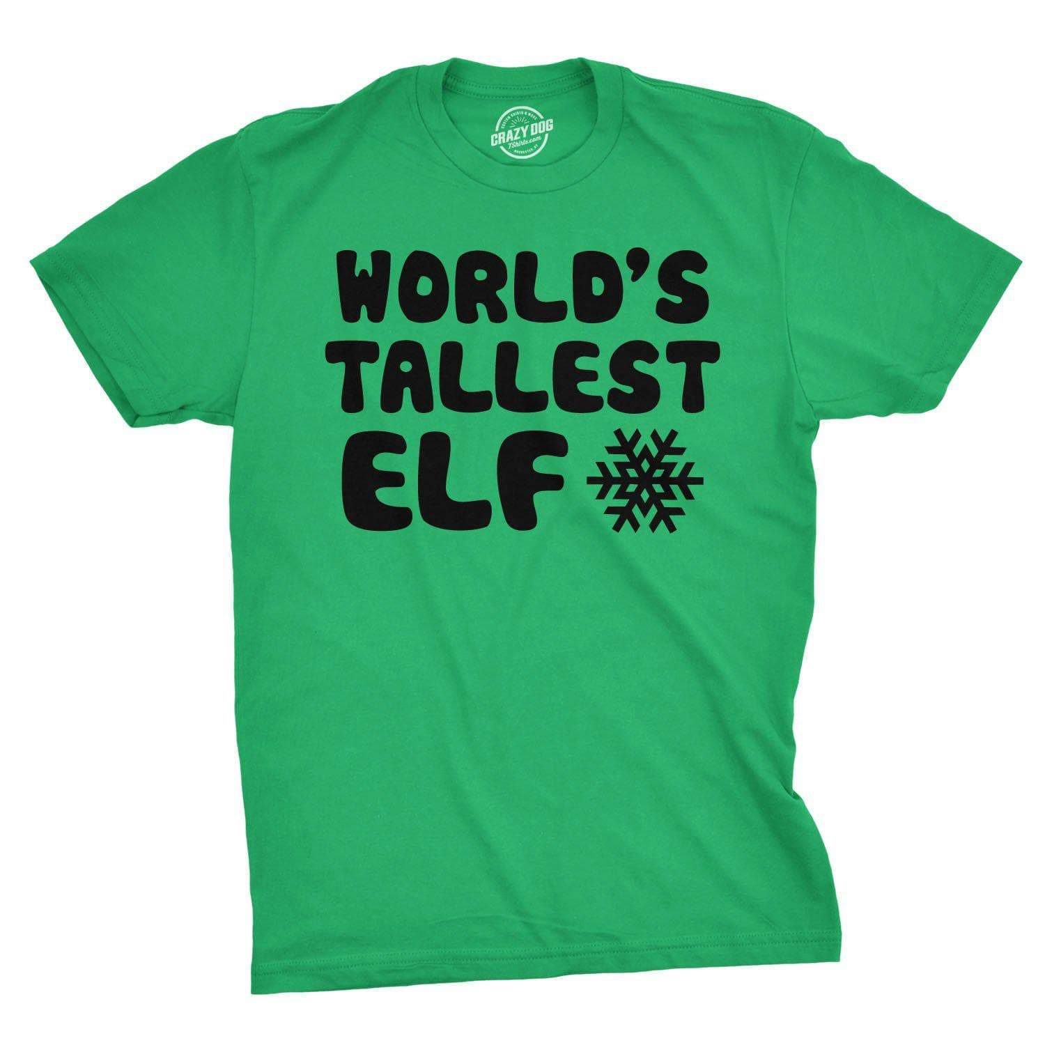 World's Tallest Elf Men's Tshirt - Crazy Dog T-Shirts