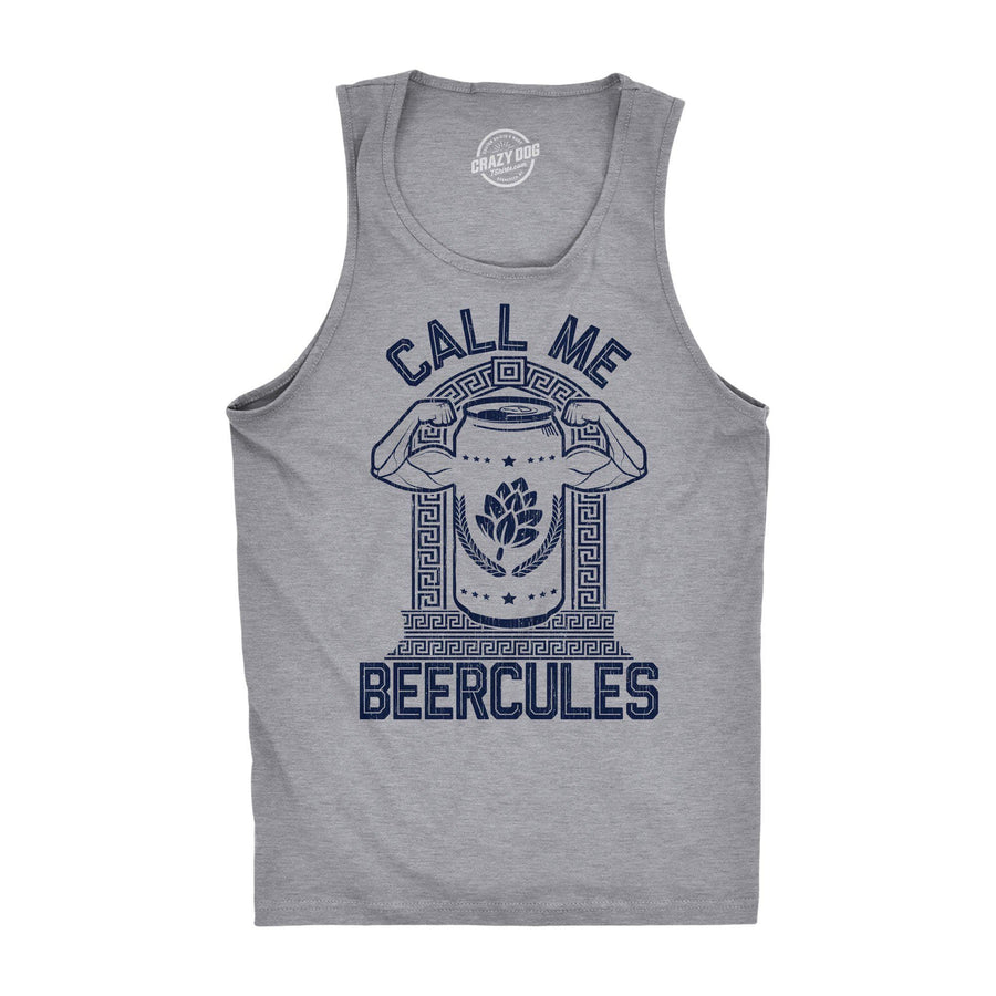 Call Me Beercules Men's Tank Top - Crazy Dog T-Shirts
