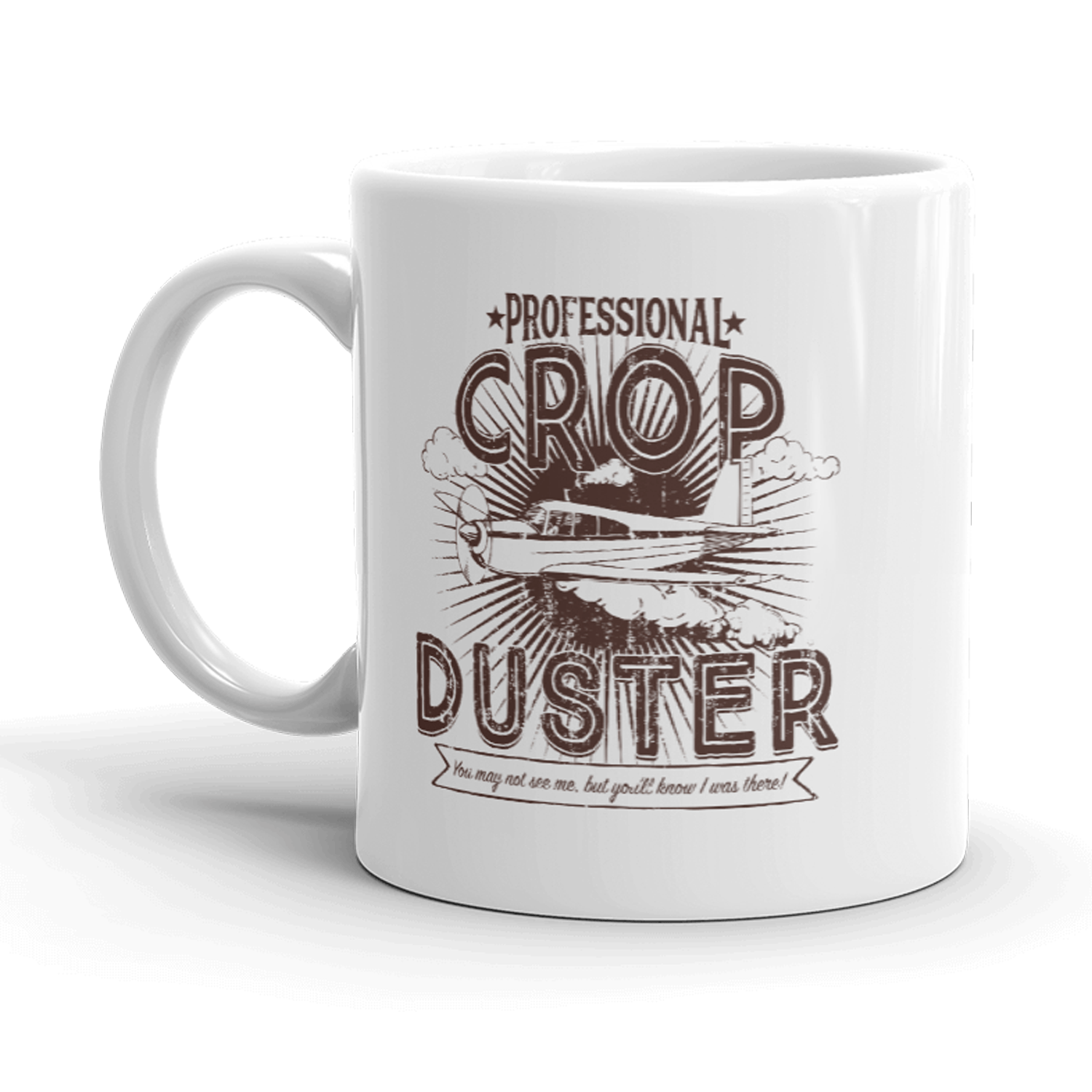 Professional Crop Duster Funny Fart Mug Rude Farting Coffee Cup-11oz - Crazy Dog T-Shirts