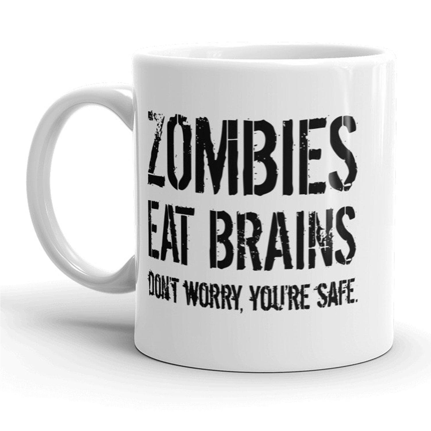Zombies Eat Brains Mug - Crazy Dog T-Shirts