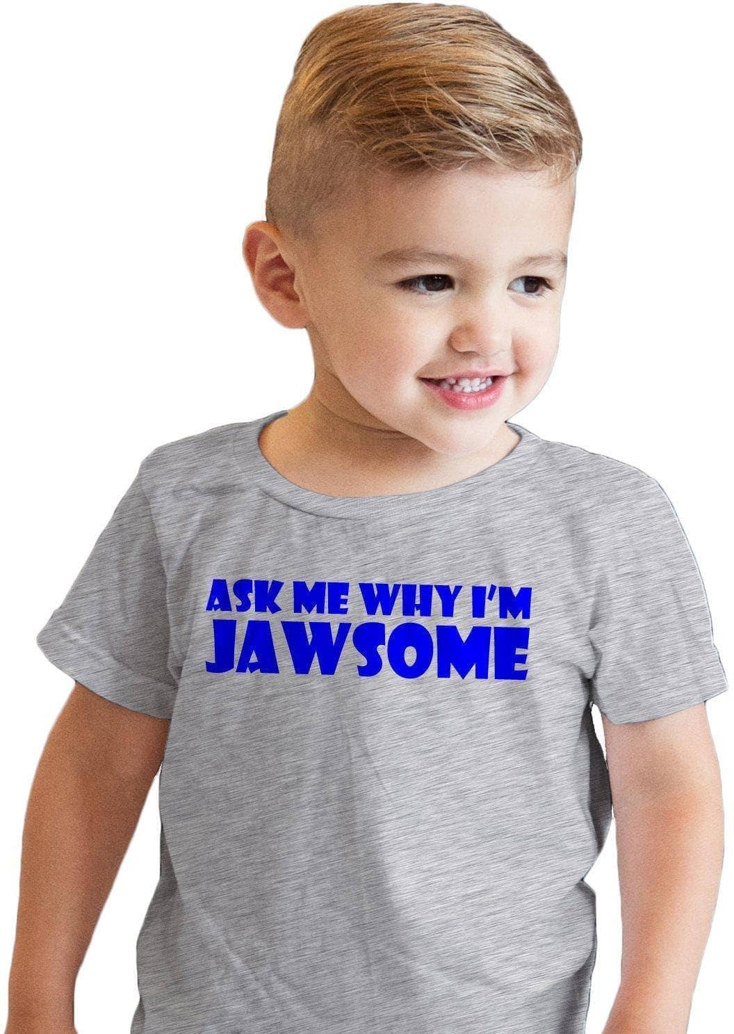 Ask Me Why I&#39;m Jawsome Flip Toddler Tshirt - Crazy Dog T-Shirts