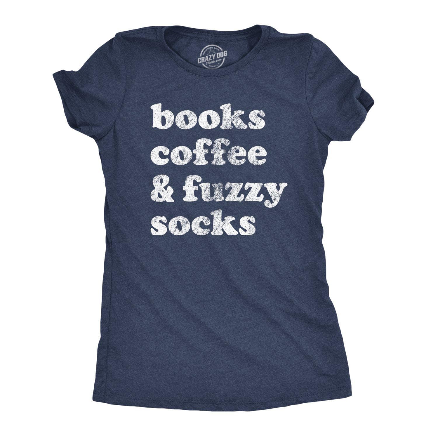 Books Coffee Women's Tshirt - Crazy Dog T-Shirts