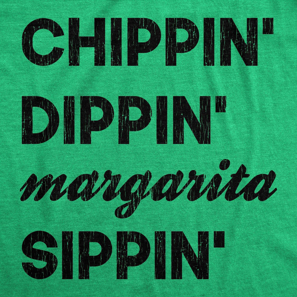 Chippin Dippin Margarita Sippin Women's Tshirt - Crazy Dog T-Shirts