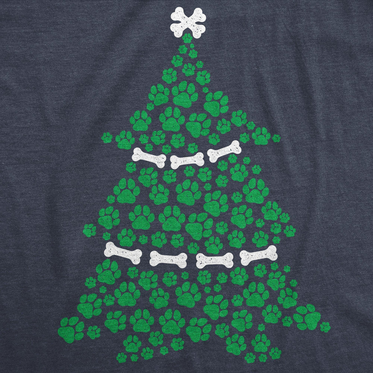 Dog Paw Christmas Tree Women&#39;s Tshirt  -  Crazy Dog T-Shirts