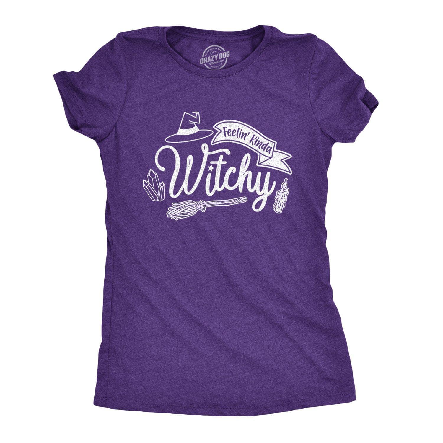 Feelin Kinda Witchy Women's Tshirt - Crazy Dog T-Shirts