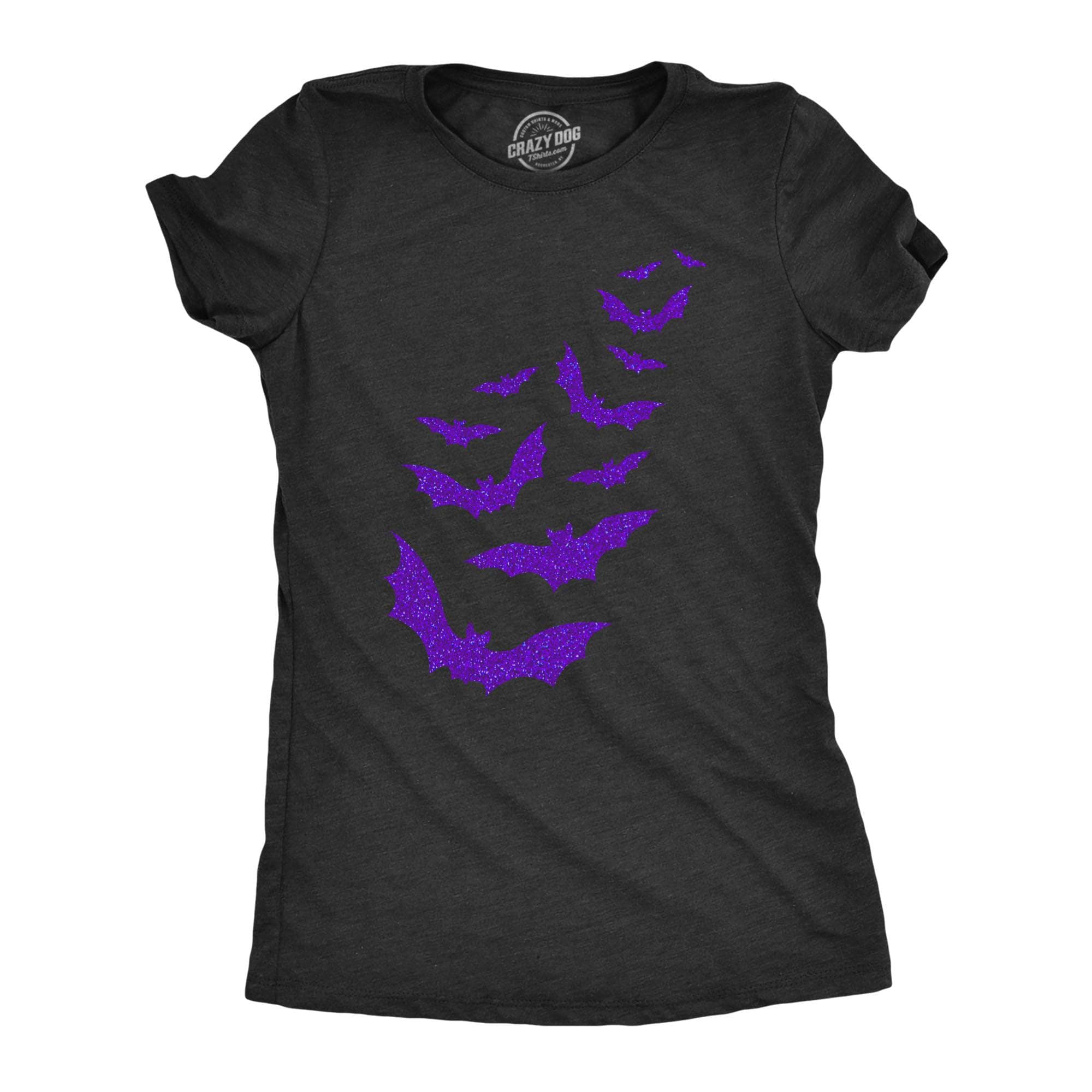 Glitter Bats Women's Tshirt  -  Crazy Dog T-Shirts