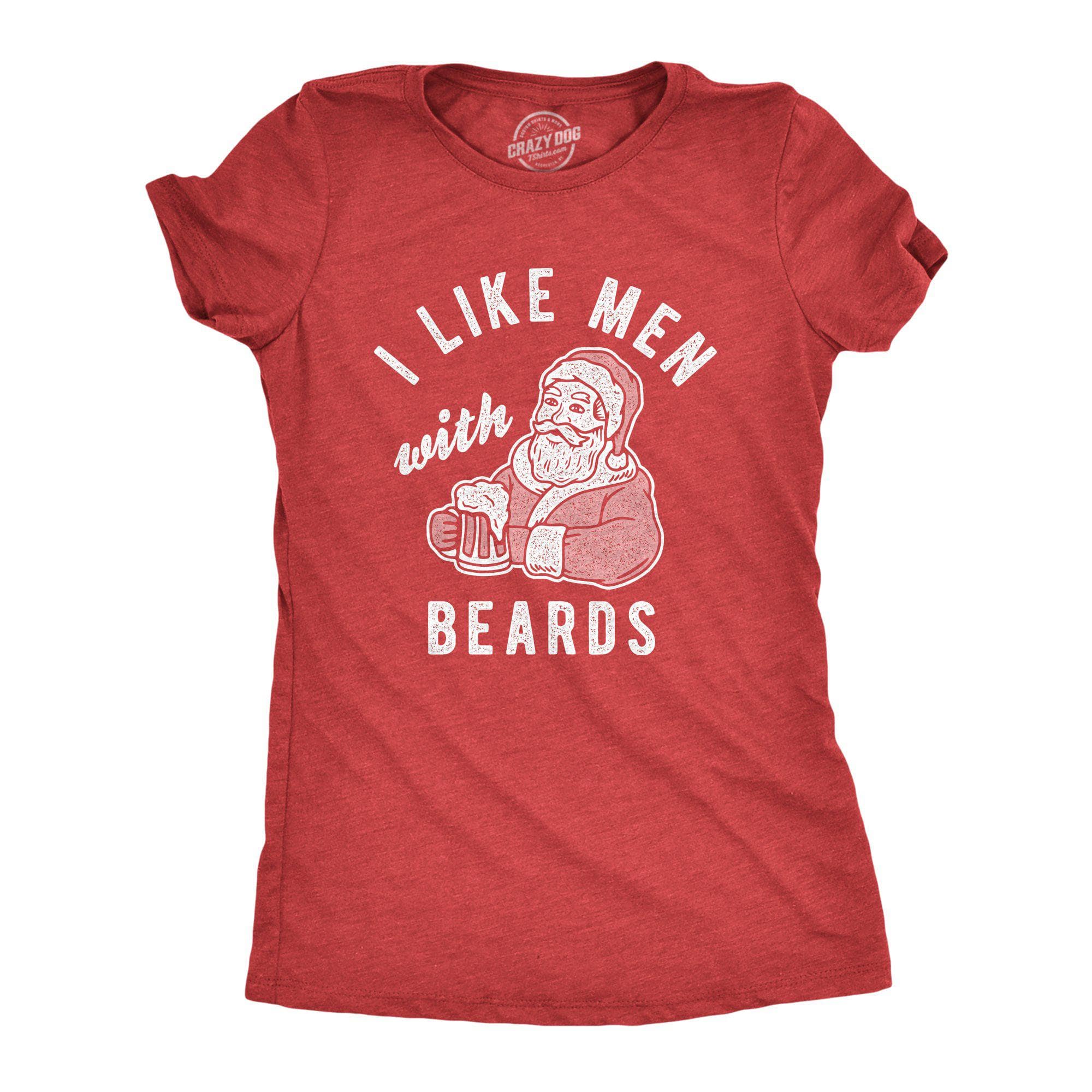 I Like Men With Beards Women's Tshirt - Crazy Dog T-Shirts