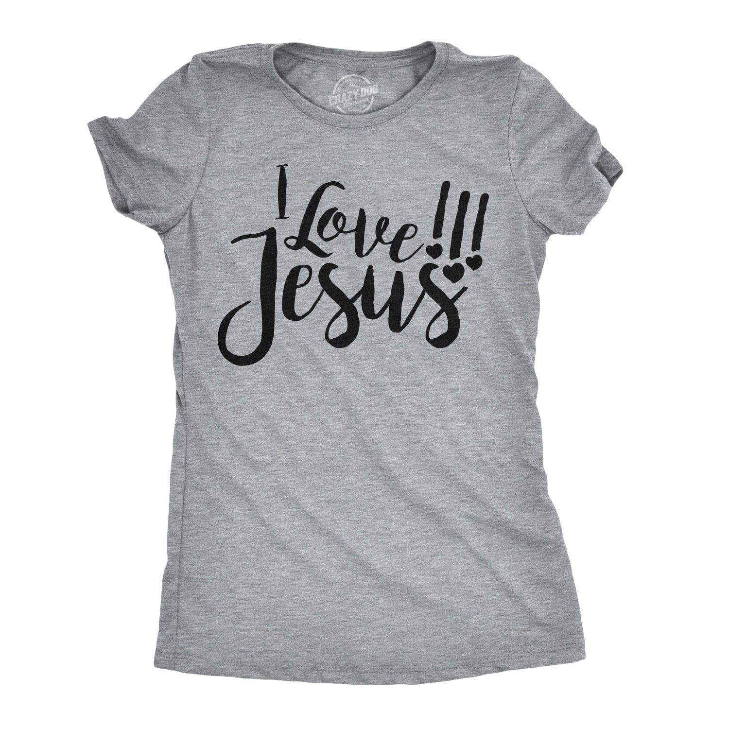 I Love Jesus Women's Tshirt  -  Crazy Dog T-Shirts