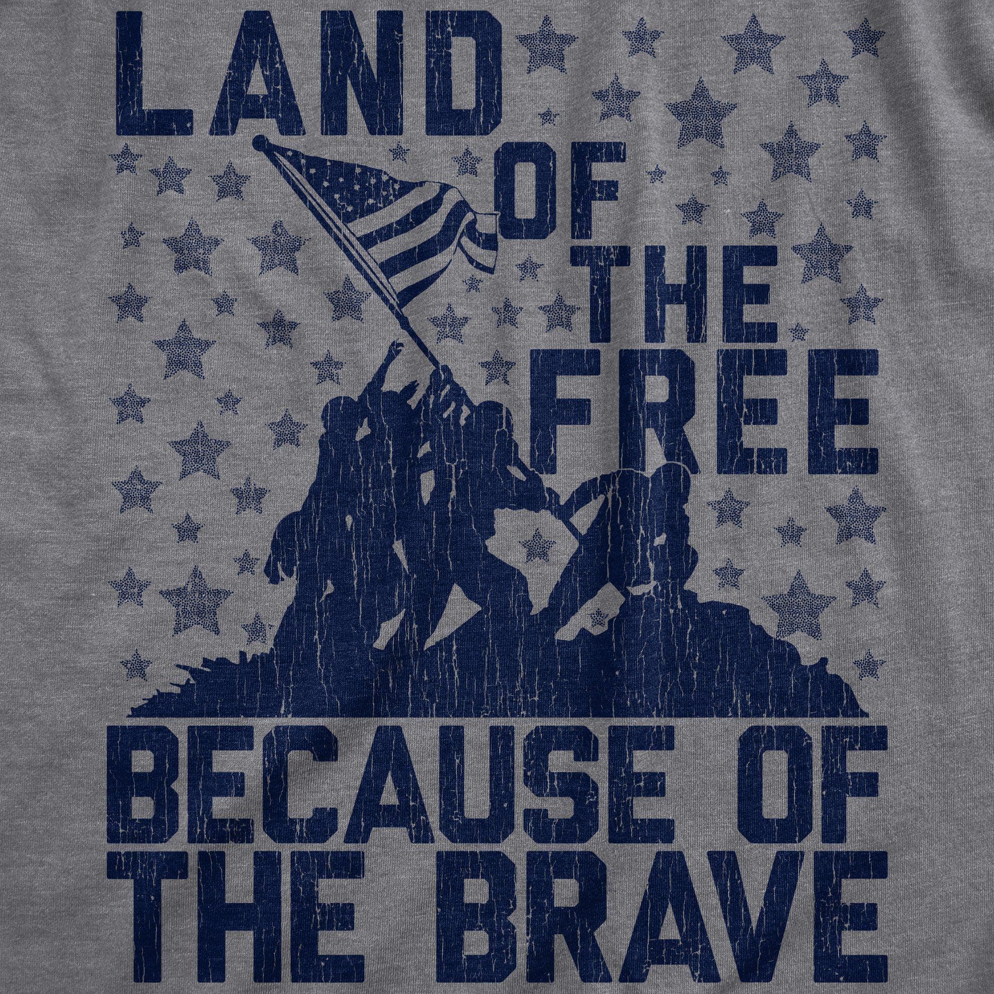 Land Of The Free Because Of The Brave Women's Tshirt - Crazy Dog T-Shirts