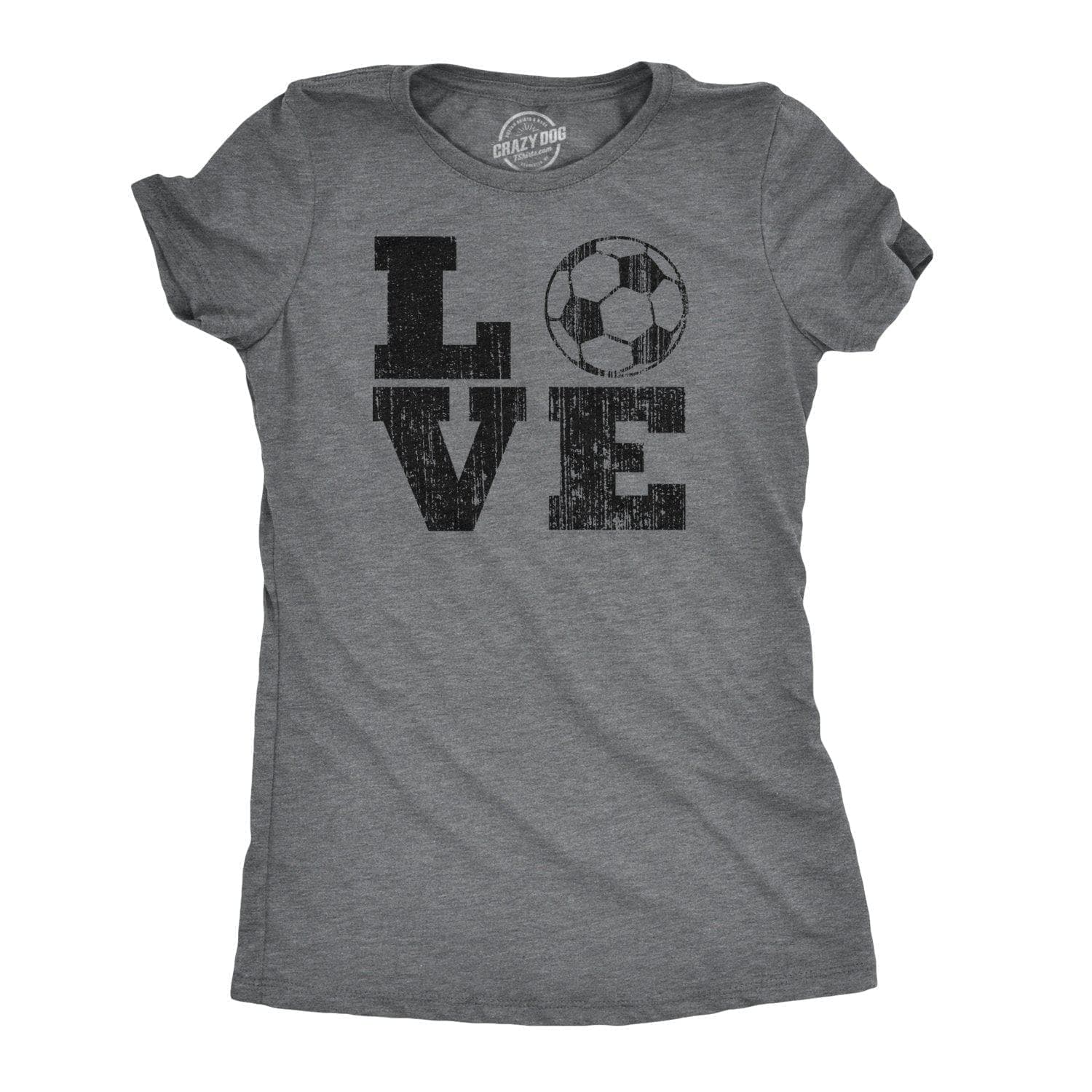 Love Soccer Women's Tshirt  -  Crazy Dog T-Shirts
