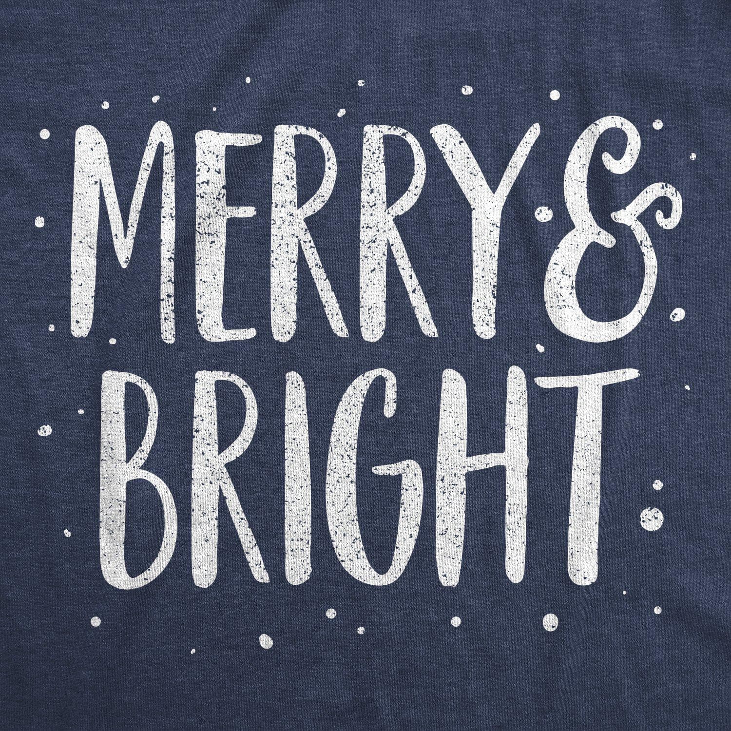 Merry And Bright Women's Tshirt - Crazy Dog T-Shirts