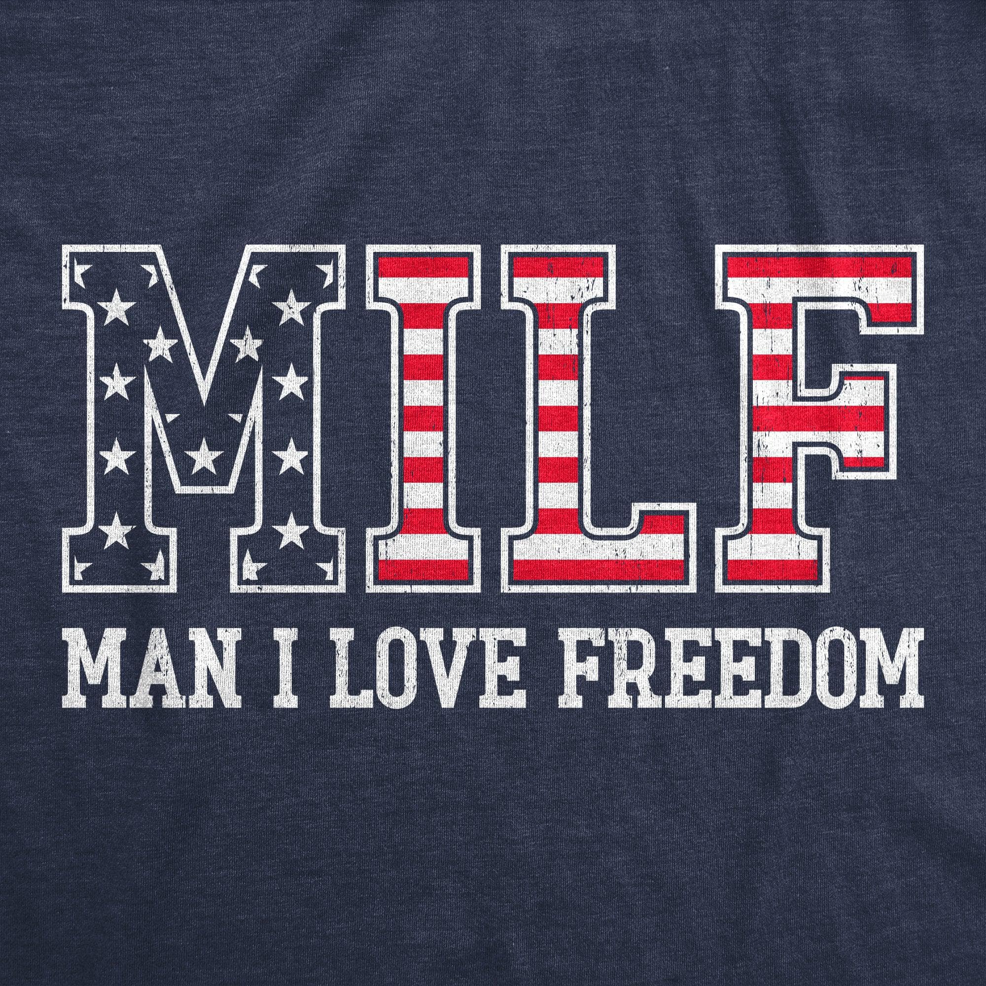 MILF Man I Love Freedom Women's Tshirt  -  Crazy Dog T-Shirts