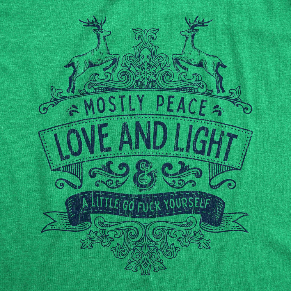 Mostly Peace Love And Light A Little Go Fuck Yourself Women's Tshirt - Crazy Dog T-Shirts