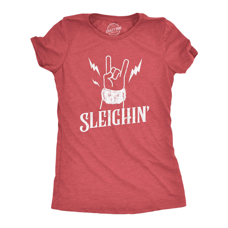 Sleighin Women's Tshirt - Crazy Dog T-Shirts