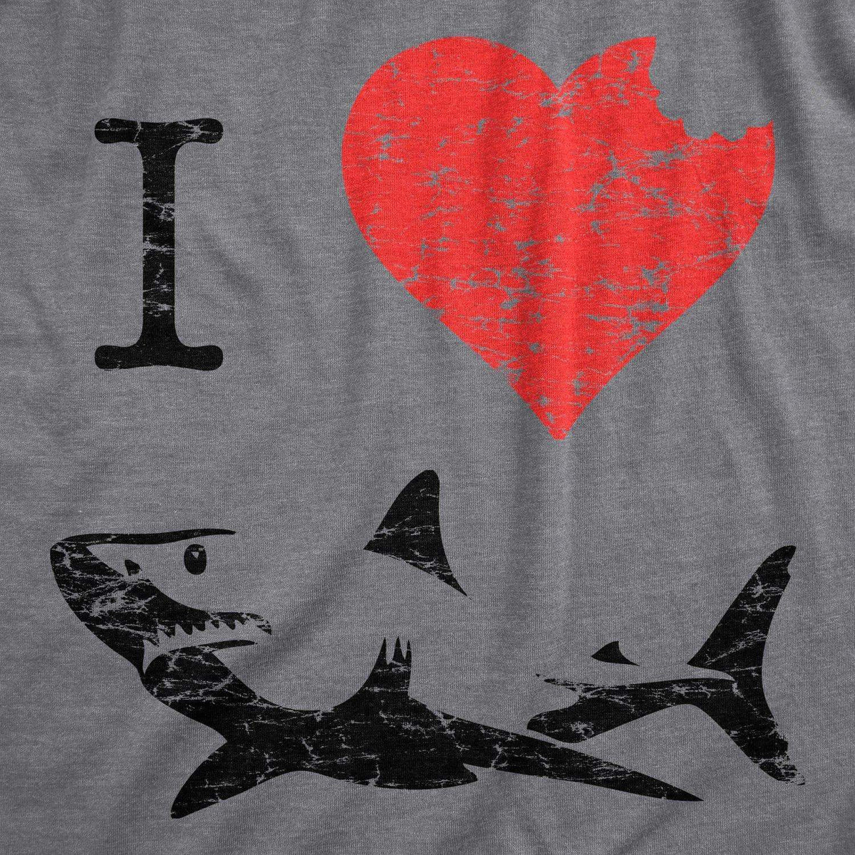 I Love Sharks Youth Tshirt  -  Crazy Dog T-Shirts