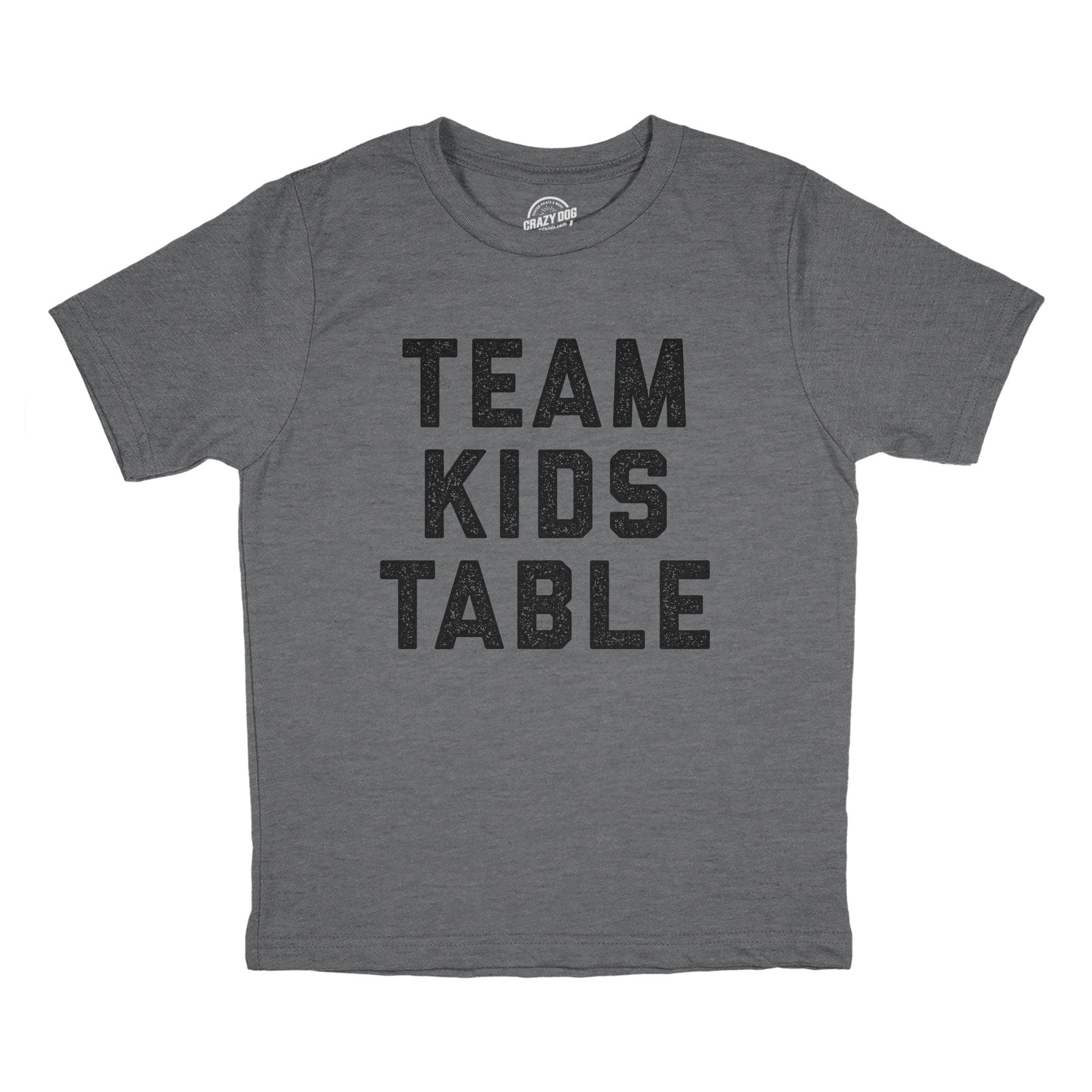 Team Kids Table Youth Tshirt  -  Crazy Dog T-Shirts