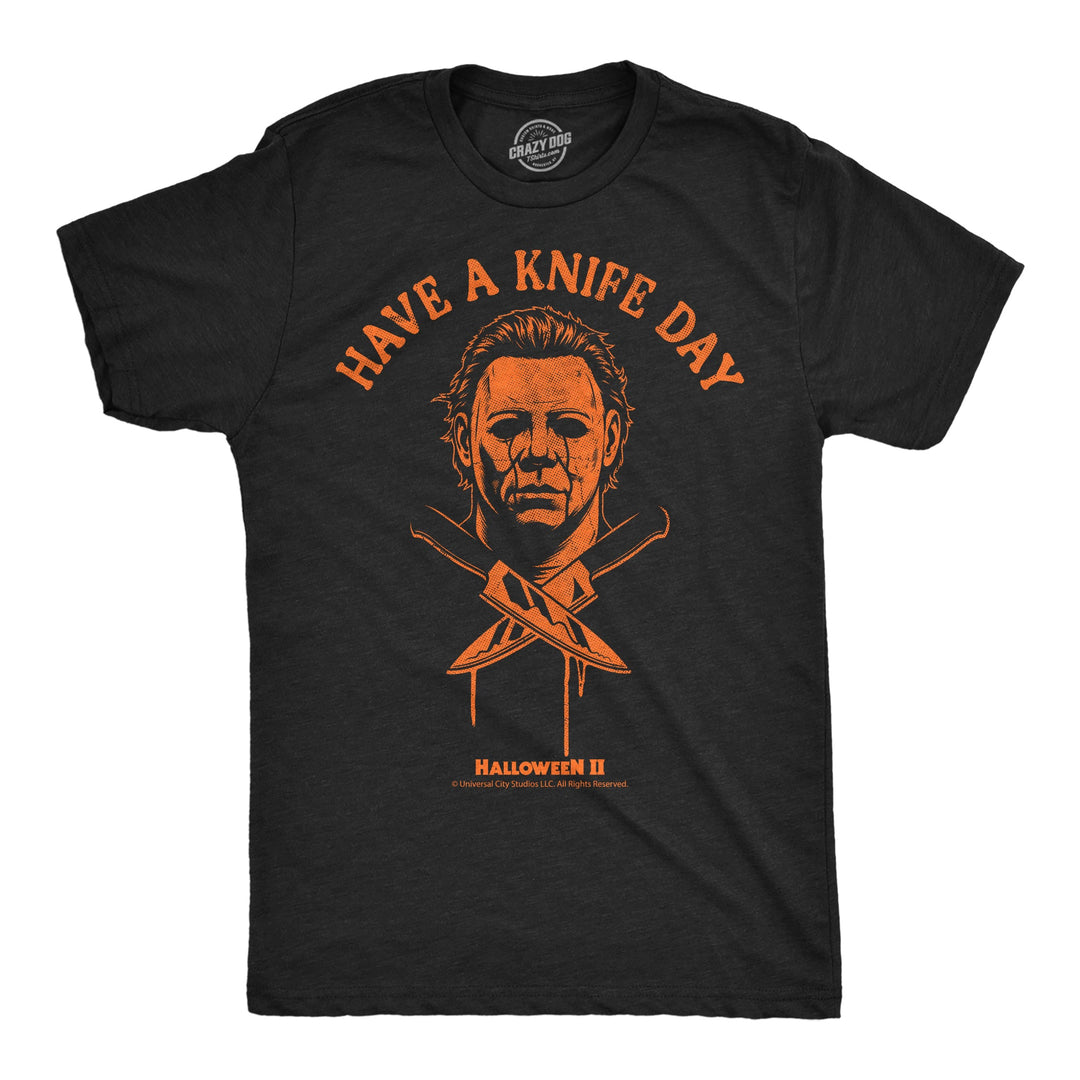 Funny Heather Black - Have Knife Day Have A Knife Day Mens T Shirt Nerdy Halloween TV & Movies Tee