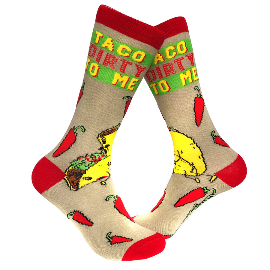 Funny Taco Dirty Womens Taco Dirty To Me Sock Nerdy Cinco De Mayo Food Tee