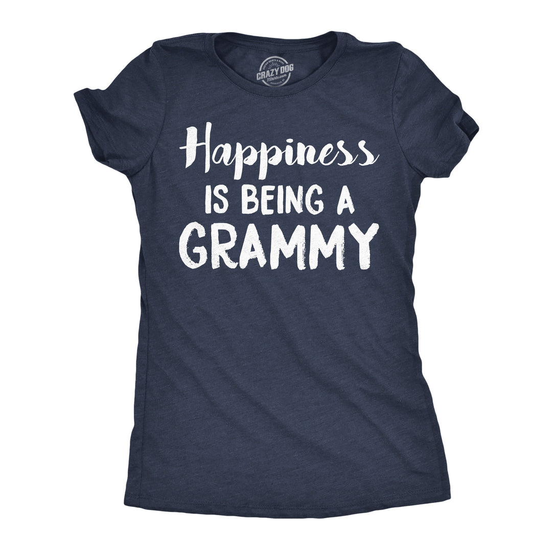 Funny Navy Happiness Is Being A Grammy Womens T Shirt Nerdy Mother's Day Grandmother Tee