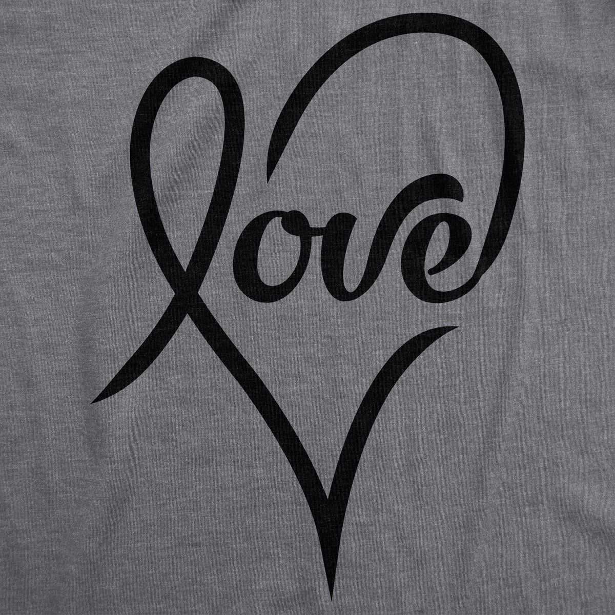 Love Cursive Heart Women&#39;s T Shirt