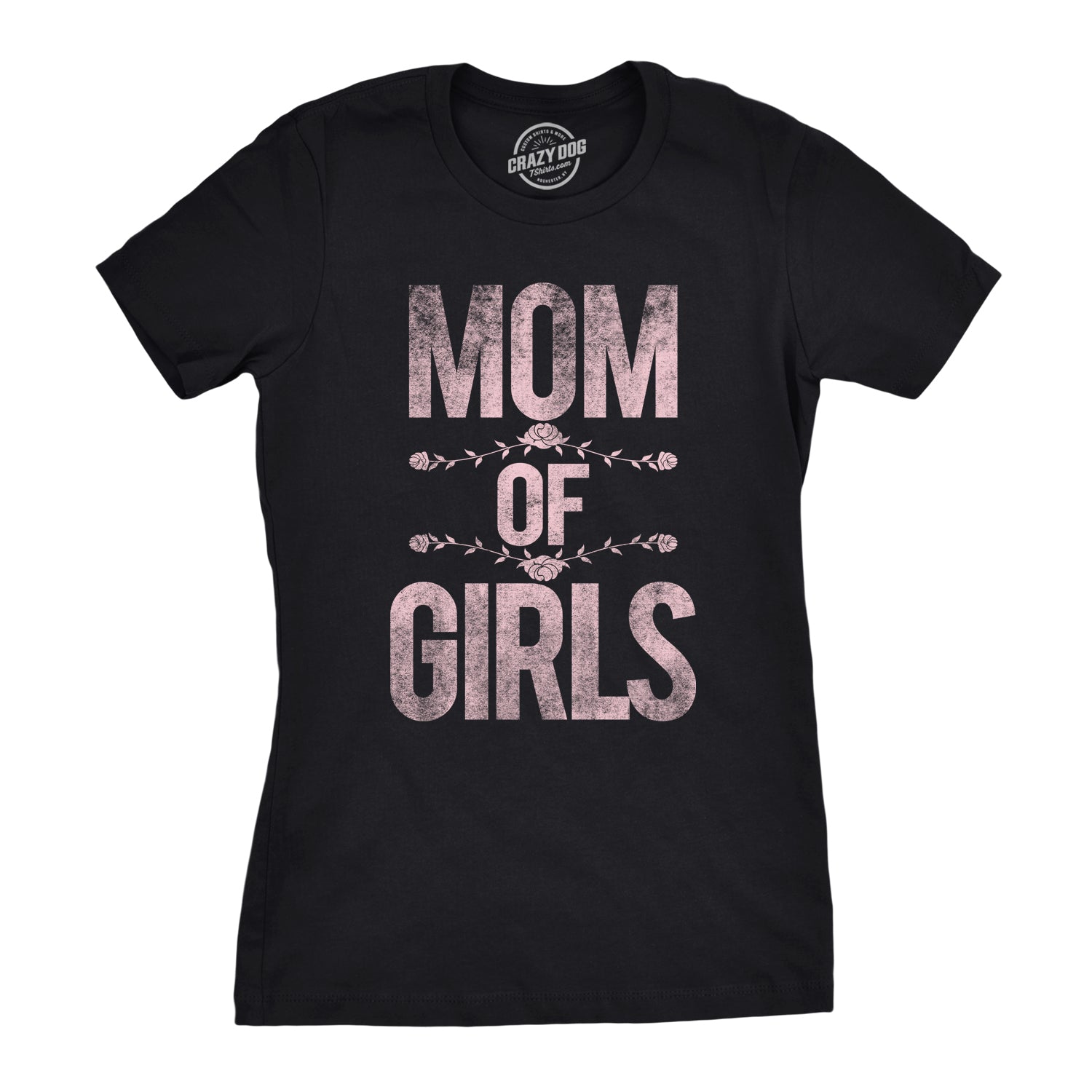 Funny Heather Black - Mom of Girls Mom of Girls Womens T Shirt Nerdy Mother's Day Daughter Tee