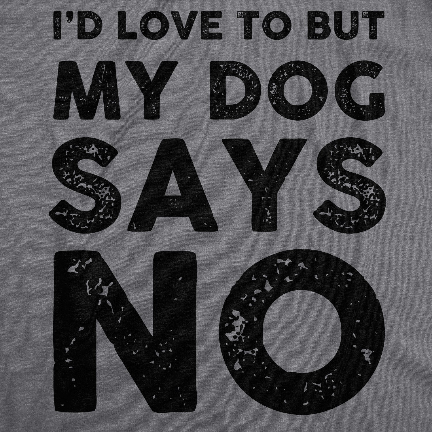 Funny Dark Heather Grey My Dog Says No Womens T Shirt Nerdy Dog introvert Tee