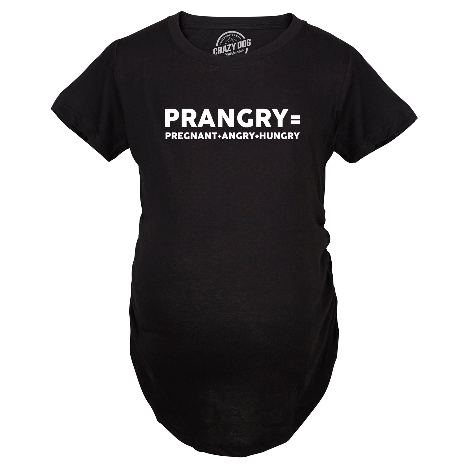 Funny Black Prangry Maternity T Shirt Nerdy Food Tee