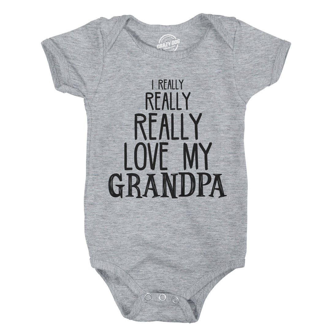 Funny Light Heather Grey Onesie Nerdy Father's Day Grandfather Tee