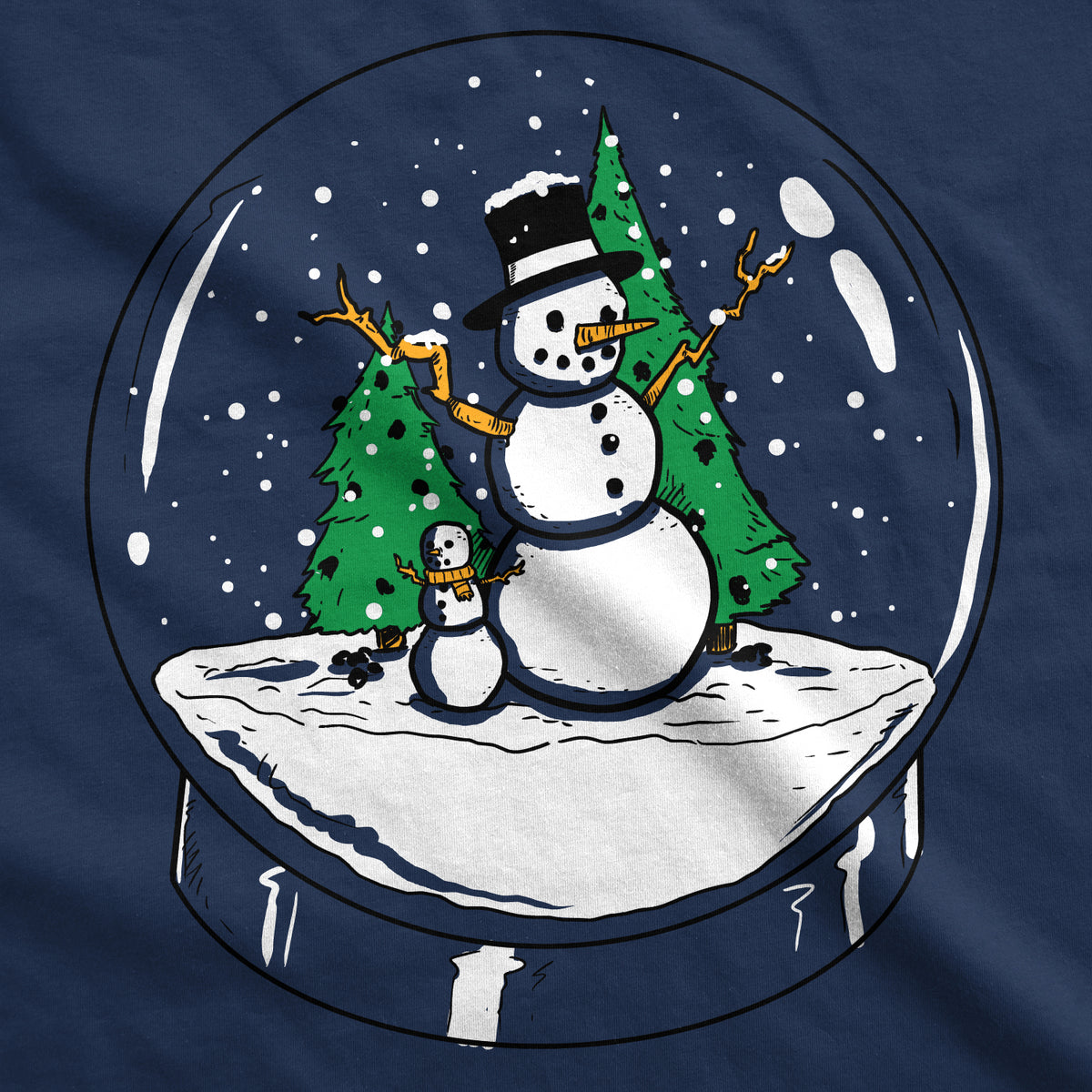 Snow Globe Snowman Maternity T Shirt